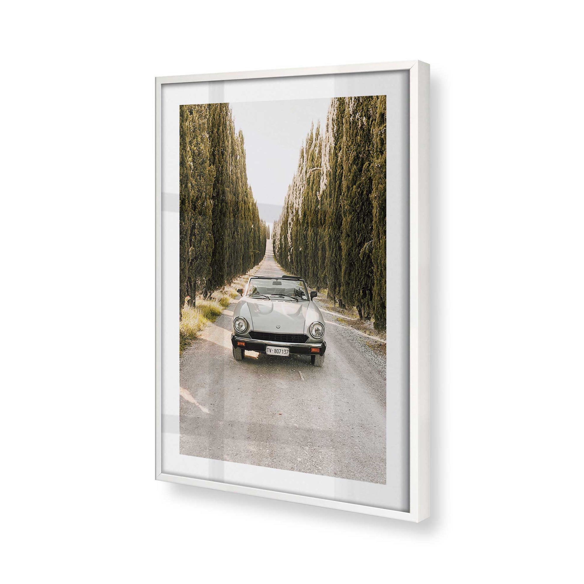 [Color:Opaque White], Picture of art in a Opaque White frame of the corner