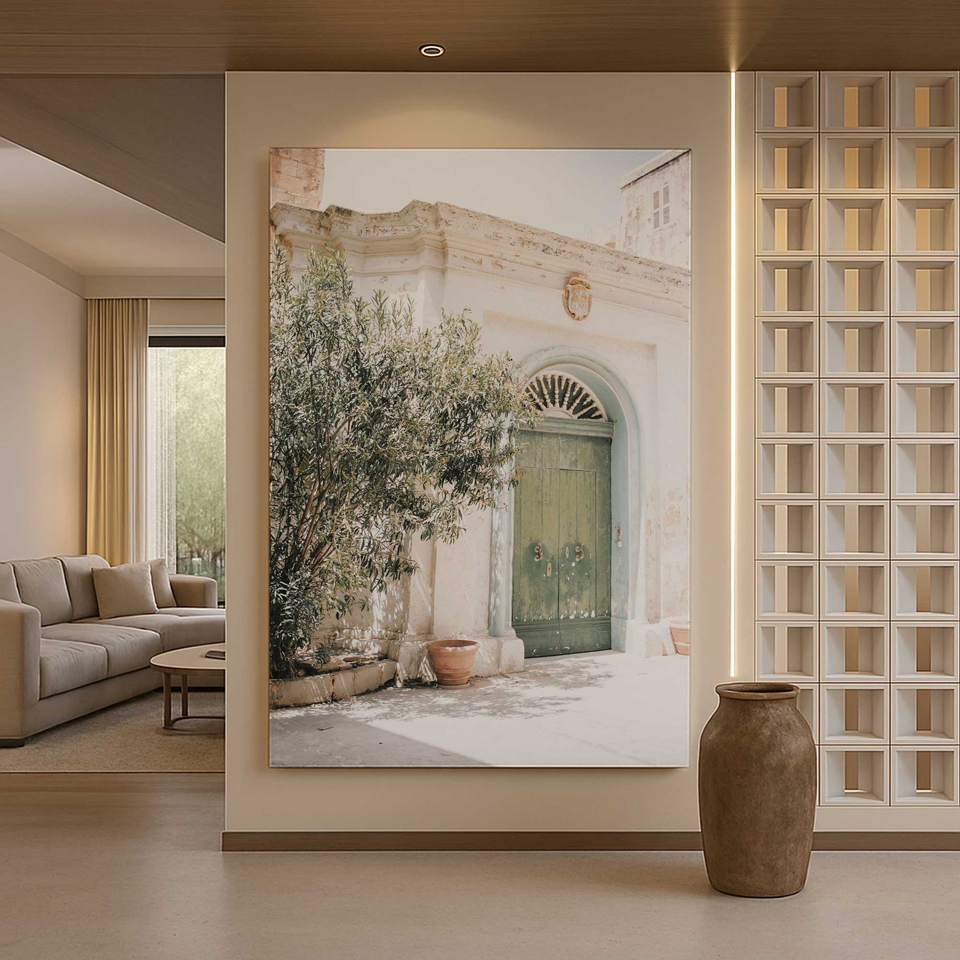 [Color:Stretched Canvas], Picture of art in a room