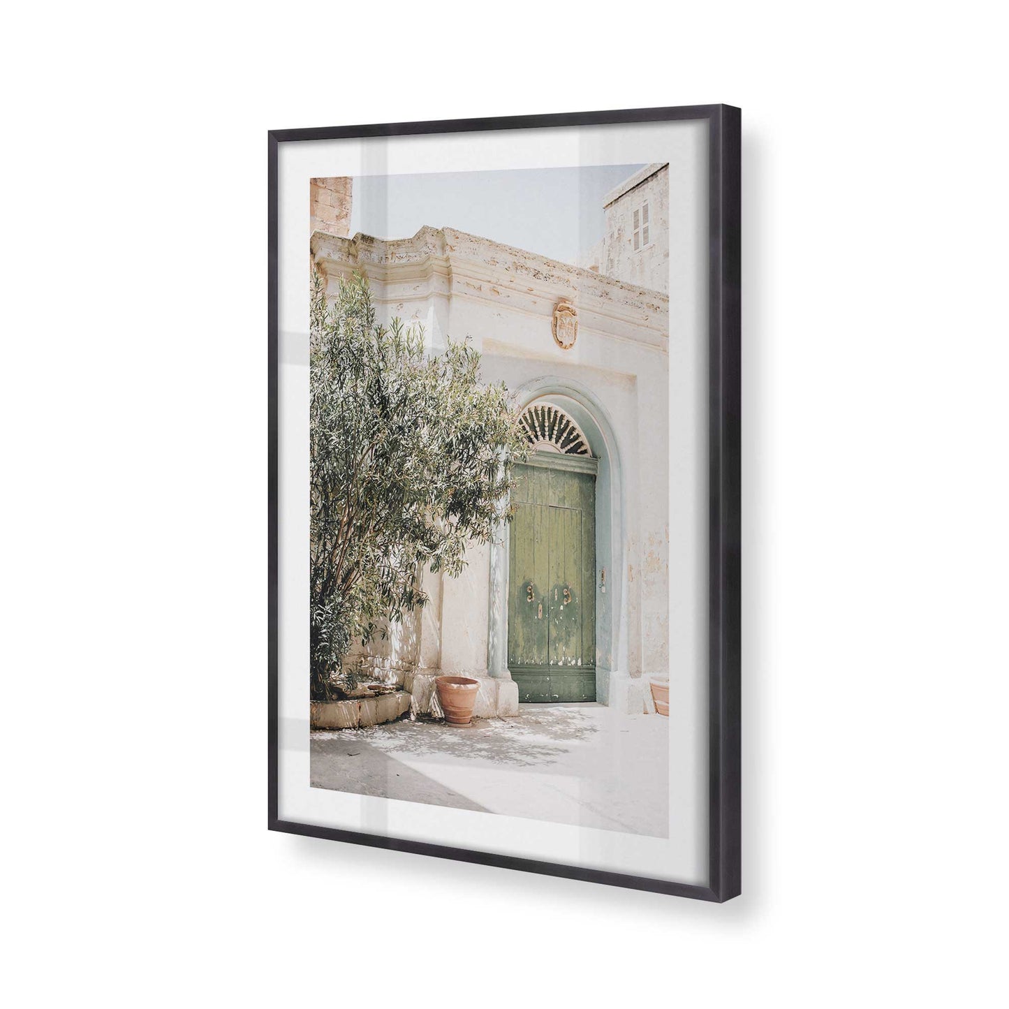 [Color:Weathered Zinc], Picture of art in a Weathered Zinc frame of the corner