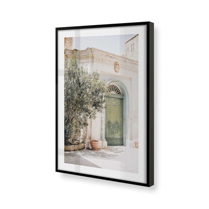 [Color:Satin Black], Picture of art in a Satin Black frame of the corner