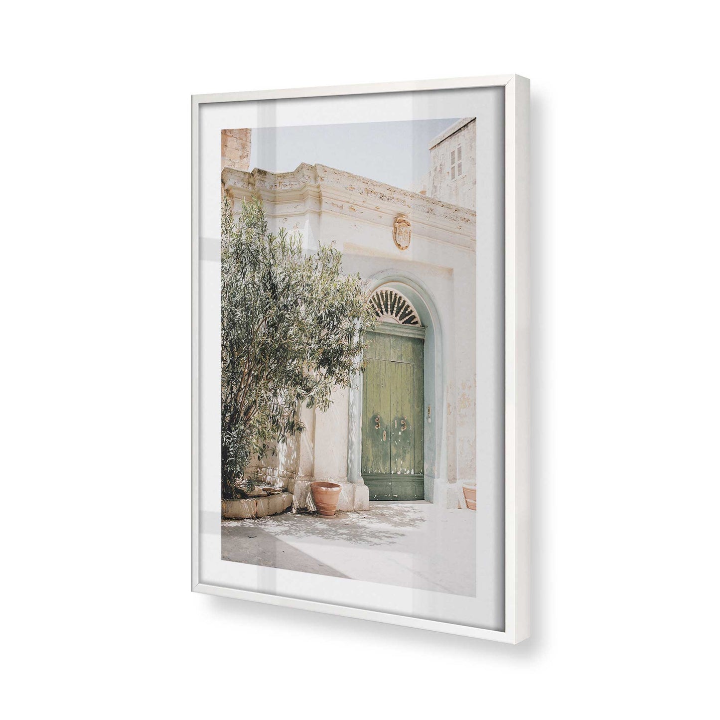 [Color:Opaque White], Picture of art in a Opaque White frame of the corner