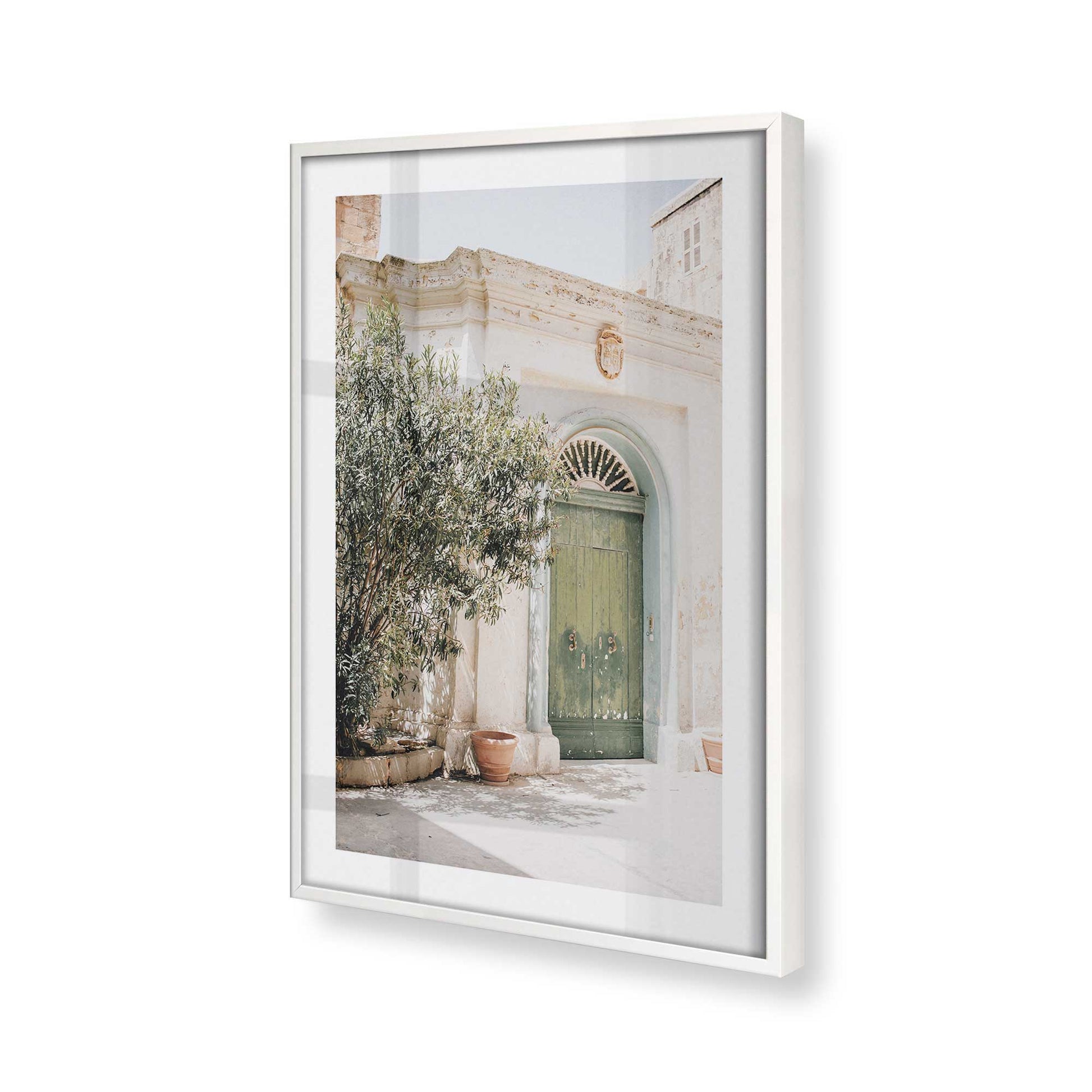 [Color:Opaque White], Picture of art in a Opaque White frame of the corner