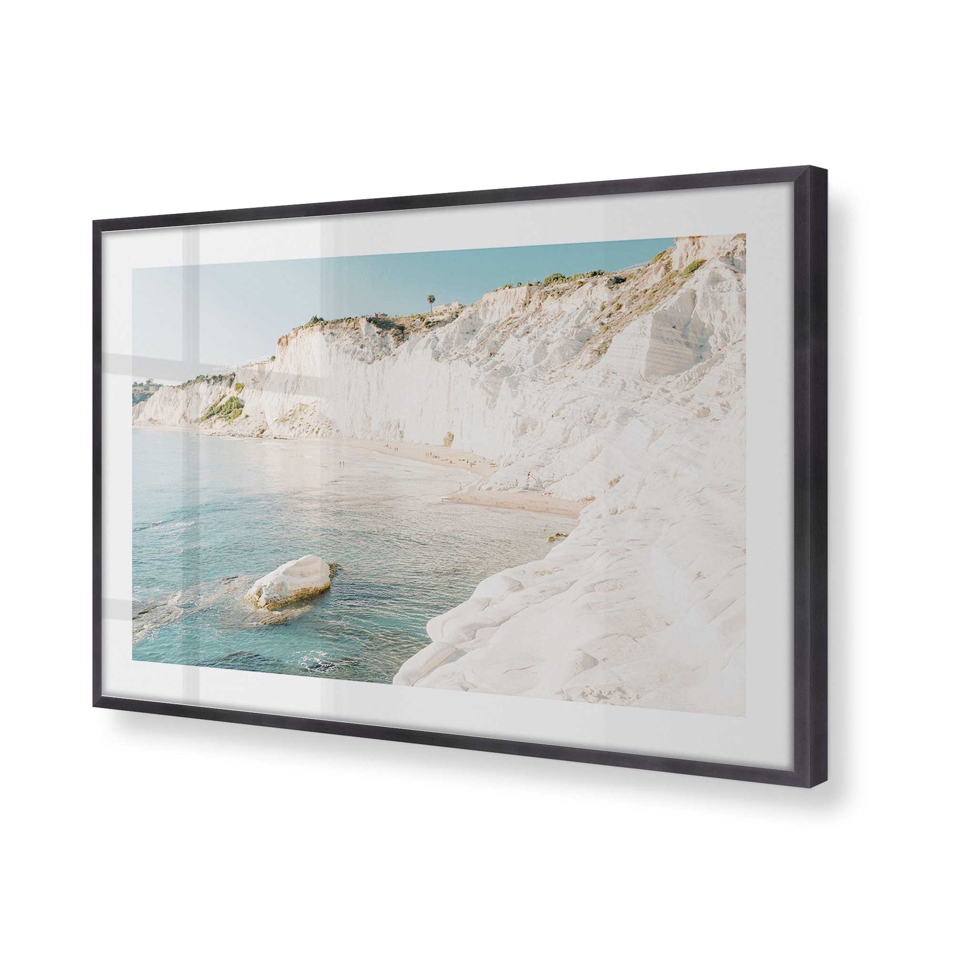 [Color:Weathered Zinc], Picture of art in a Weathered Zinc frame of the corner