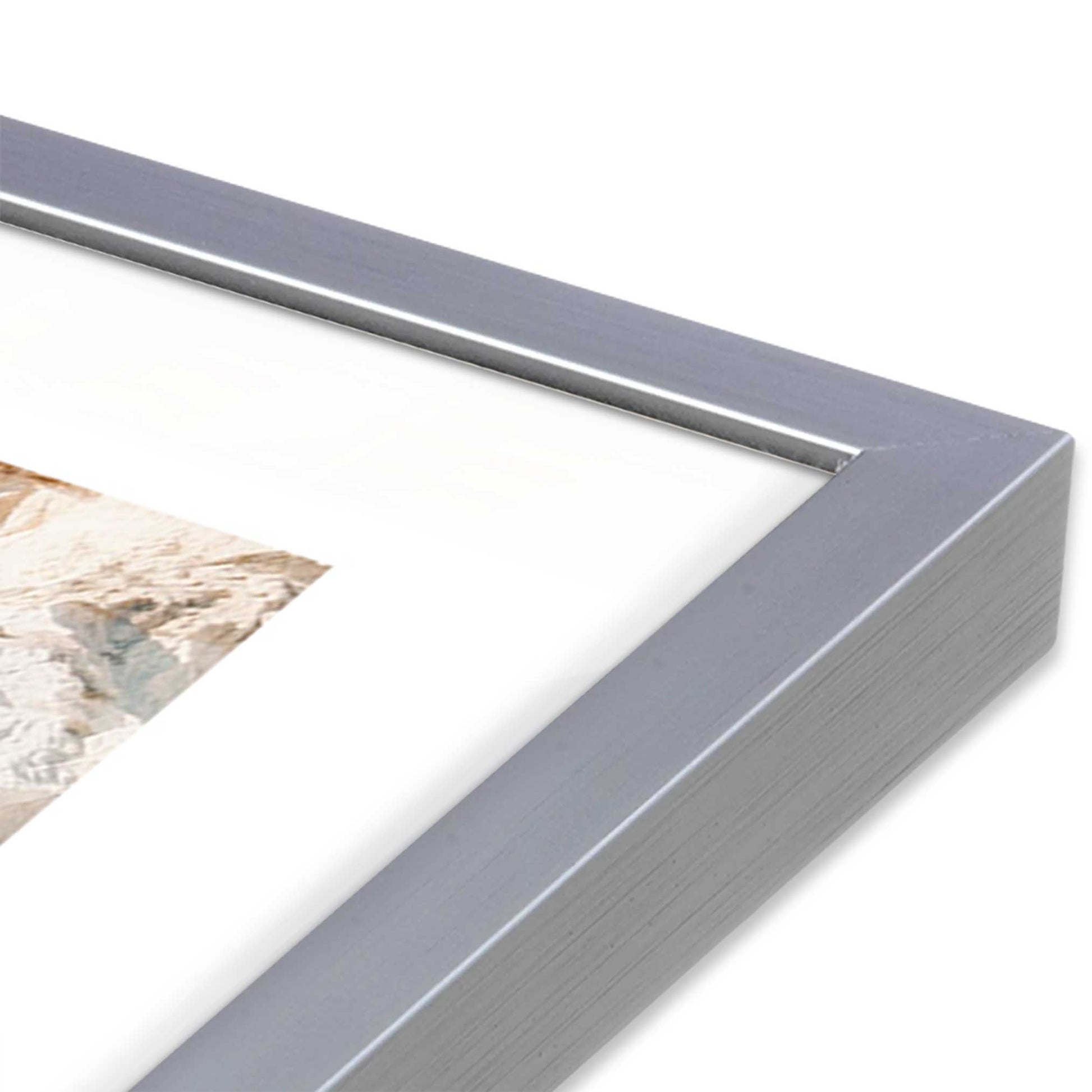 [Color:Polished Chrome], Picture of art in a Polished Chrome frame at an angle