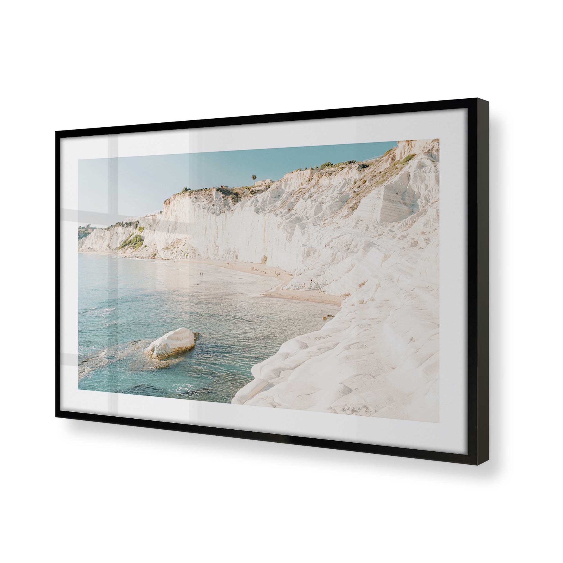 [Color:Satin Black], Picture of art in a Satin Black frame of the corner