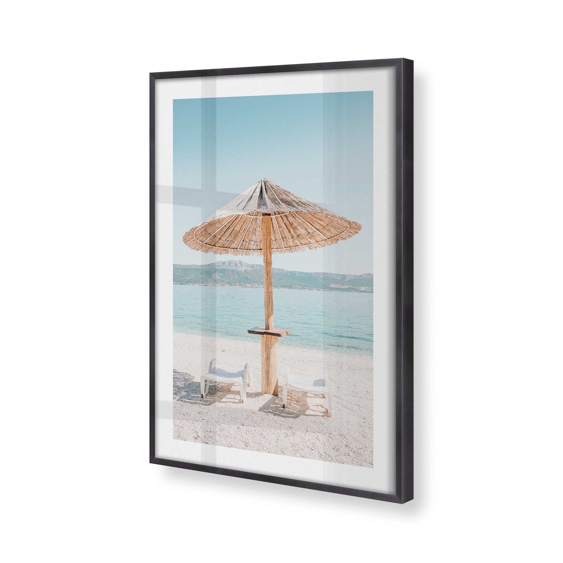 [Color:Weathered Zinc], Picture of art in a Weathered Zinc frame of the corner