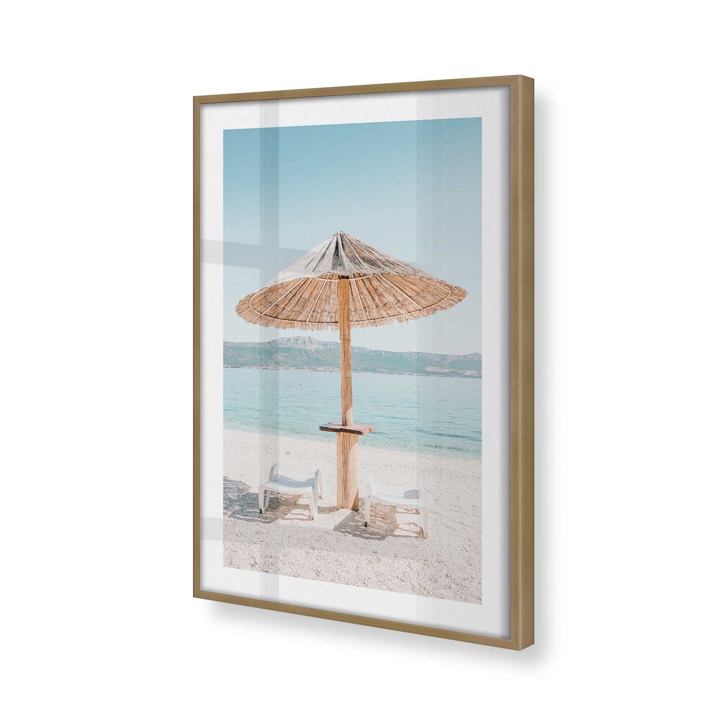 [Color:Brushed Gold], Picture of art in a Brushed Gold frame of the corner