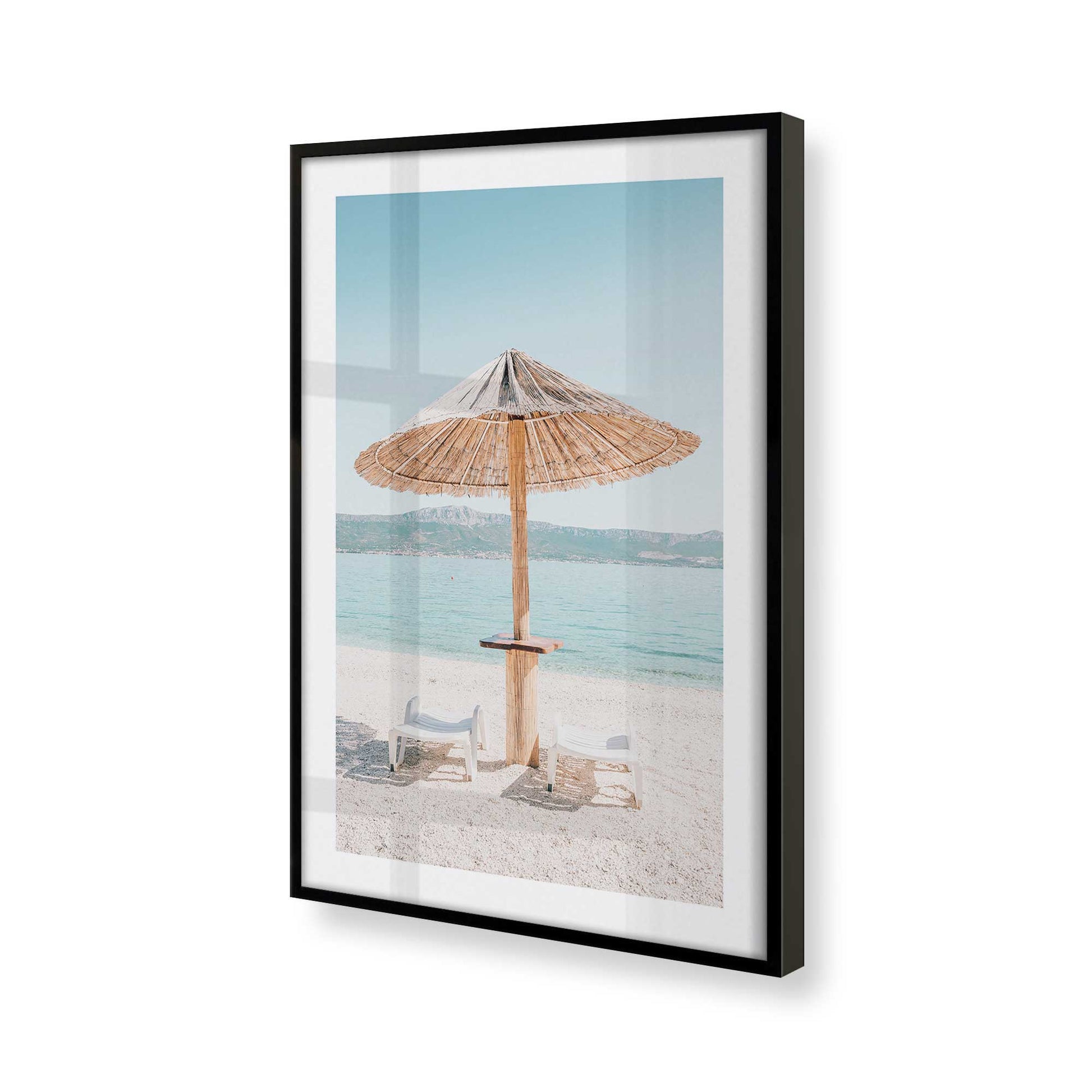 [Color:Satin Black], Picture of art in a Satin Black frame of the corner