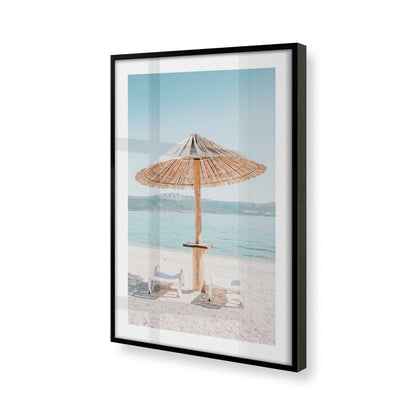 [Color:Satin Black], Picture of art in a Satin Black frame of the corner