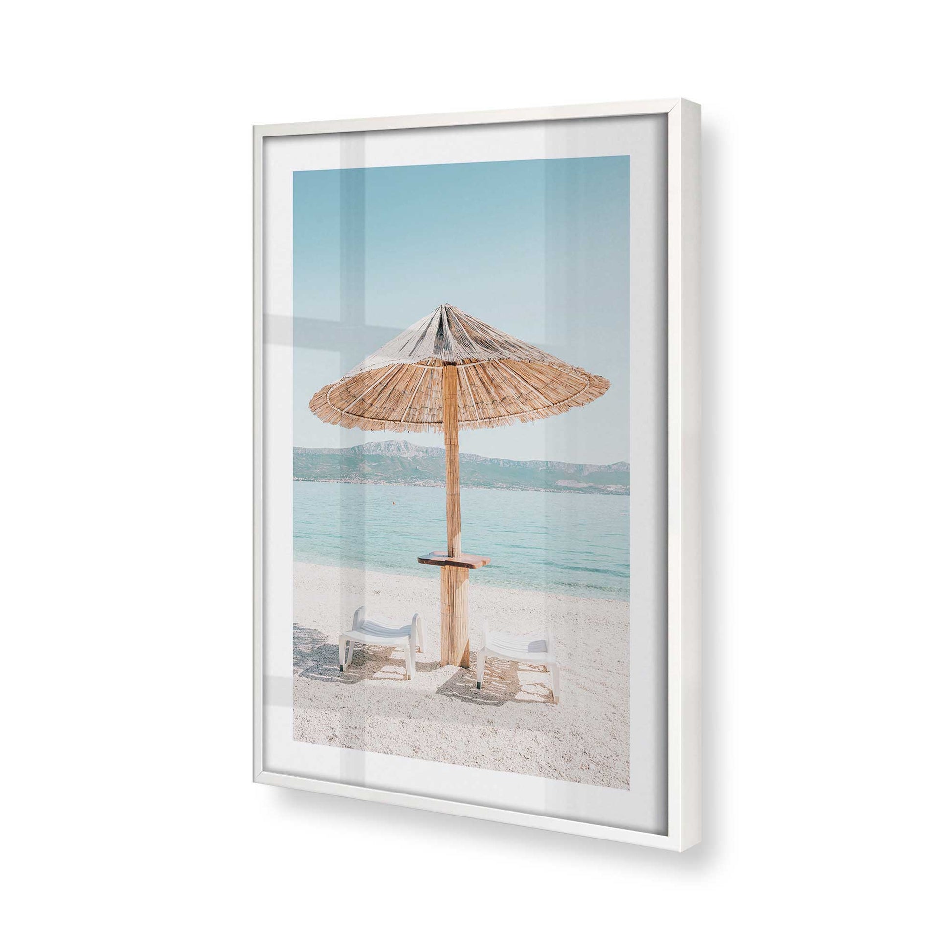 [Color:Opaque White], Picture of art in a Opaque White frame of the corner
