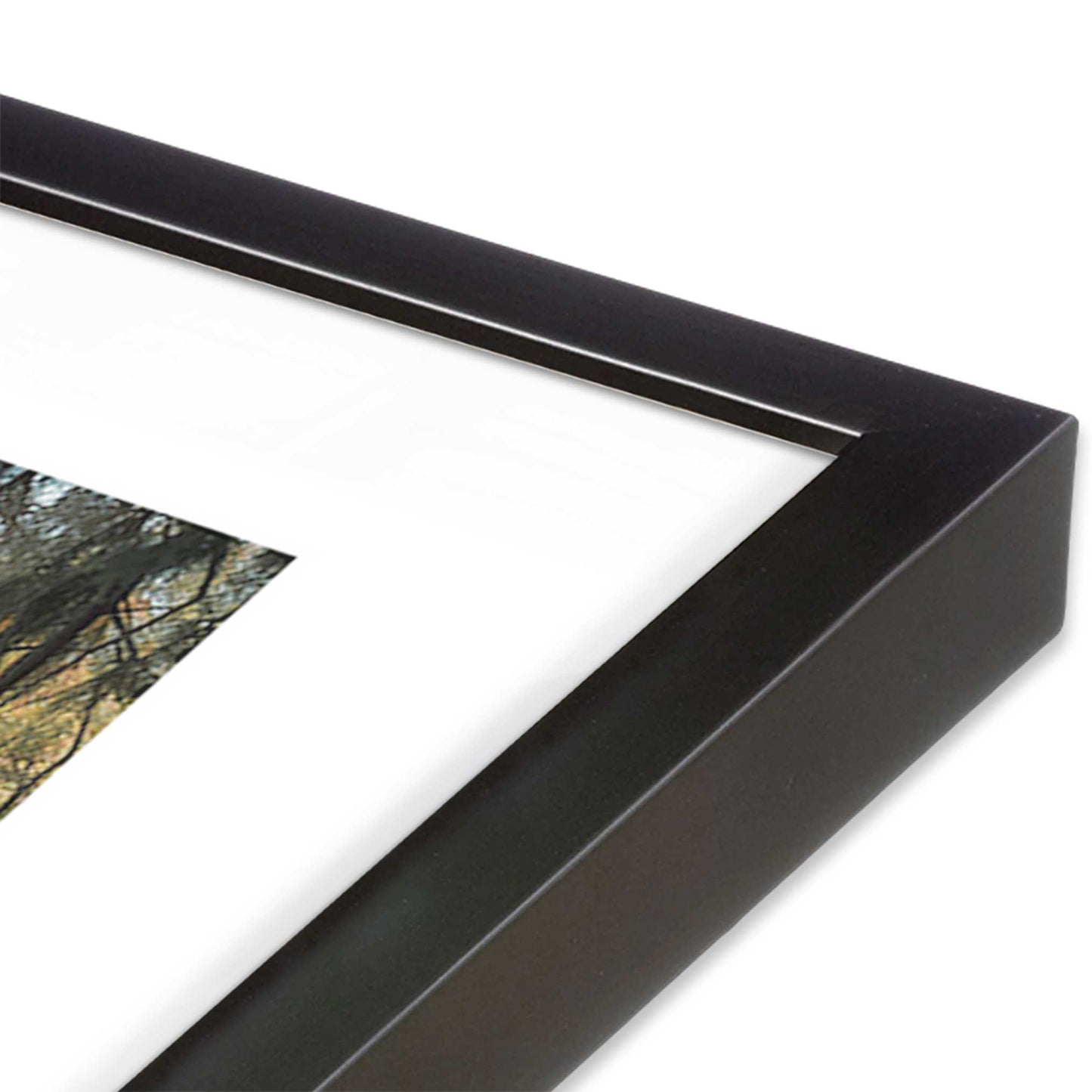 [Color:Weathered Zinc], Picture of art in a Weathered Zinc frame at an angle