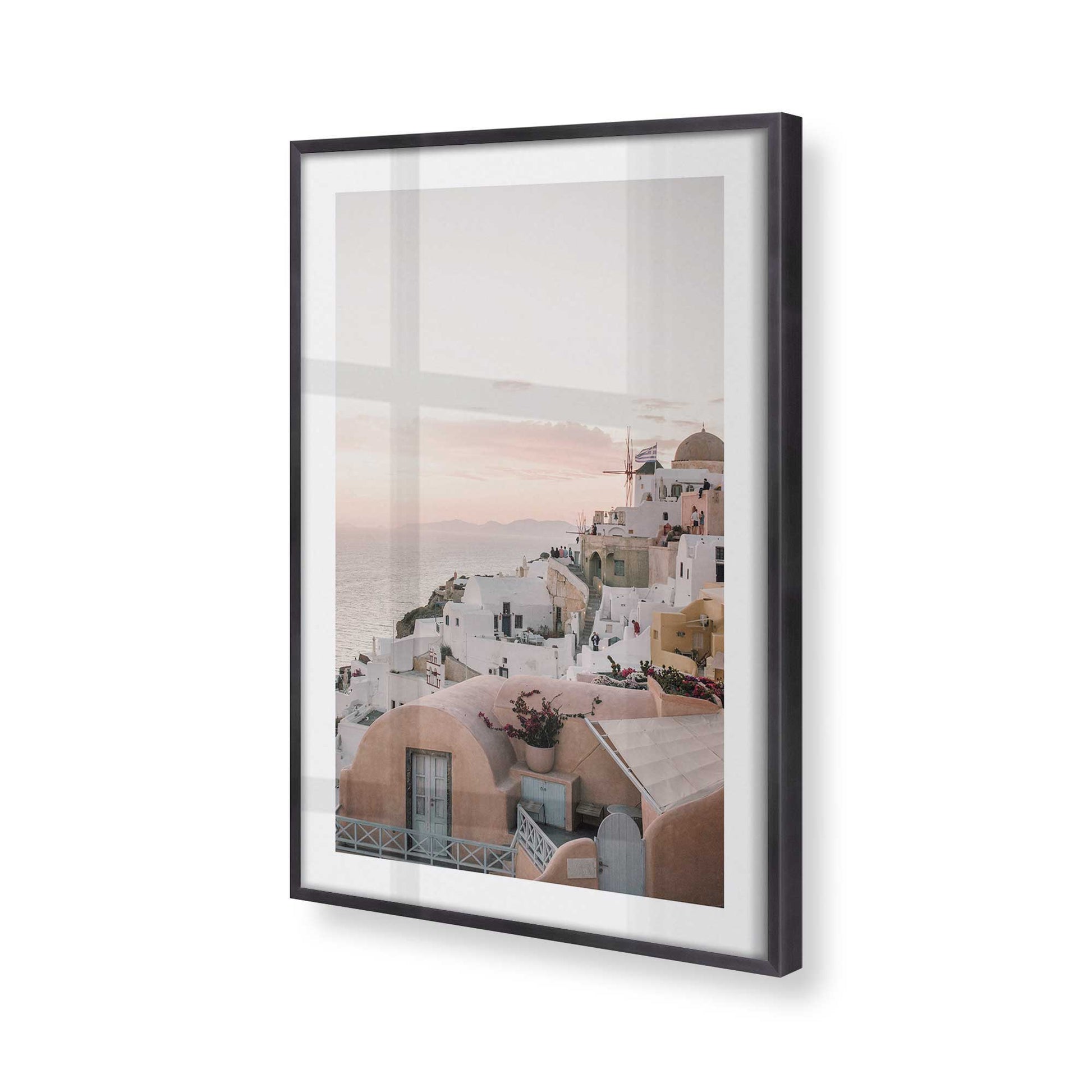 [Color:Weathered Zinc], Picture of art in a Weathered Zinc frame of the corner