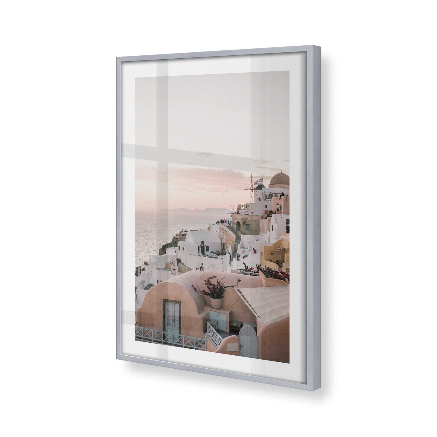 [Color:Polished Chrome], Picture of art in a Polished Chrome frame of the corner