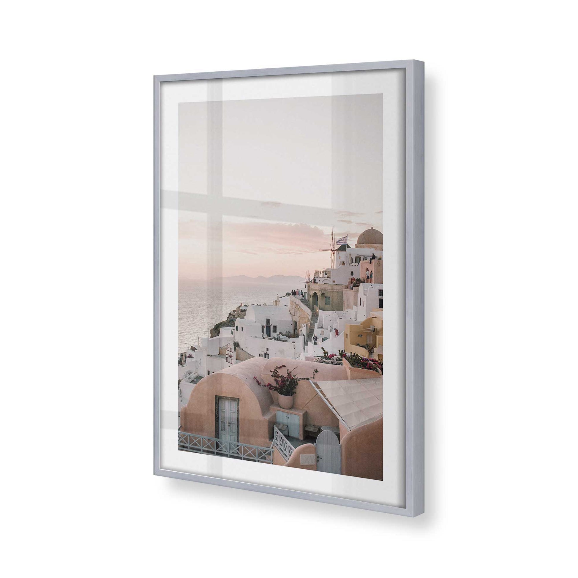 [Color:Polished Chrome], Picture of art in a Polished Chrome frame of the corner