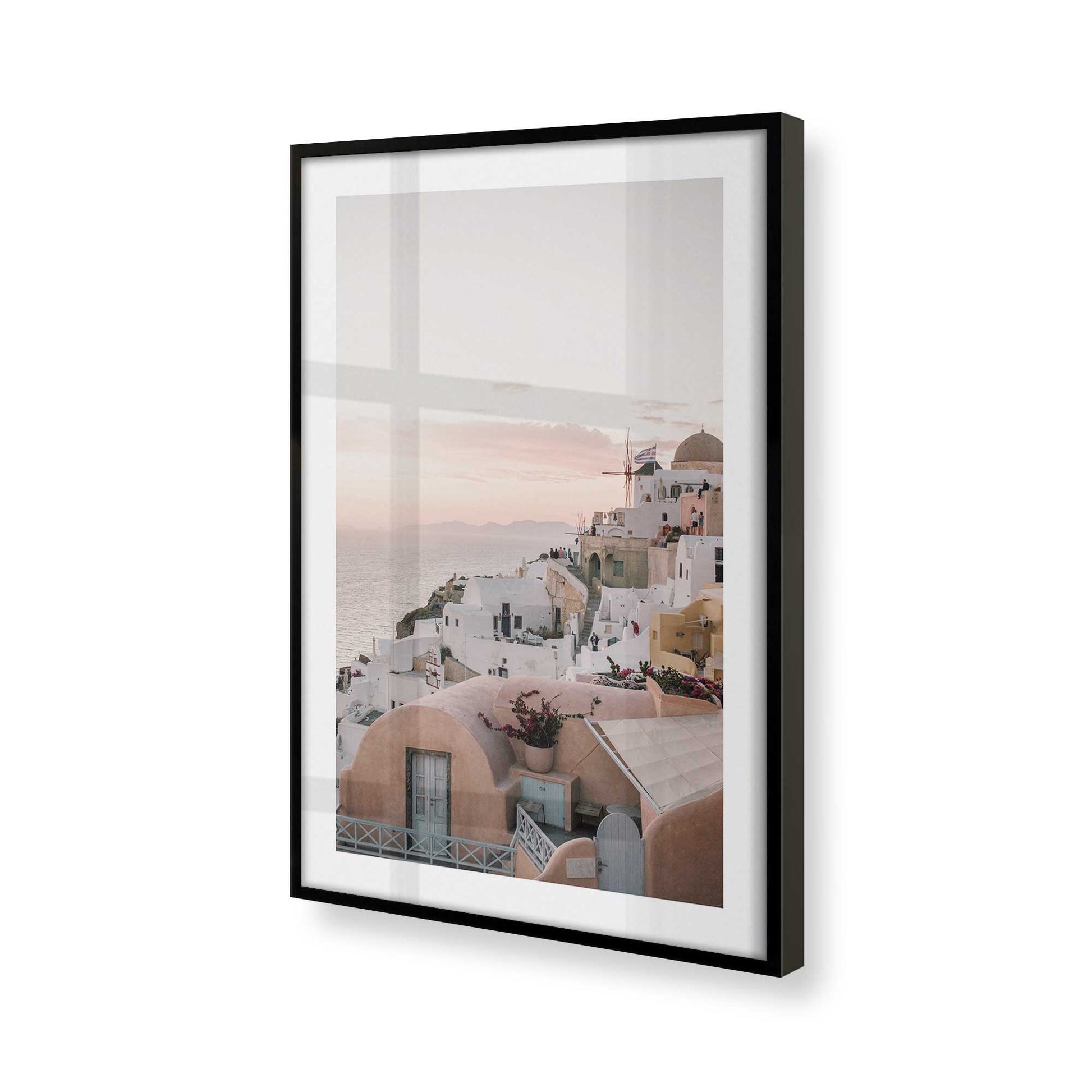 [Color:Satin Black], Picture of art in a Satin Black frame of the corner