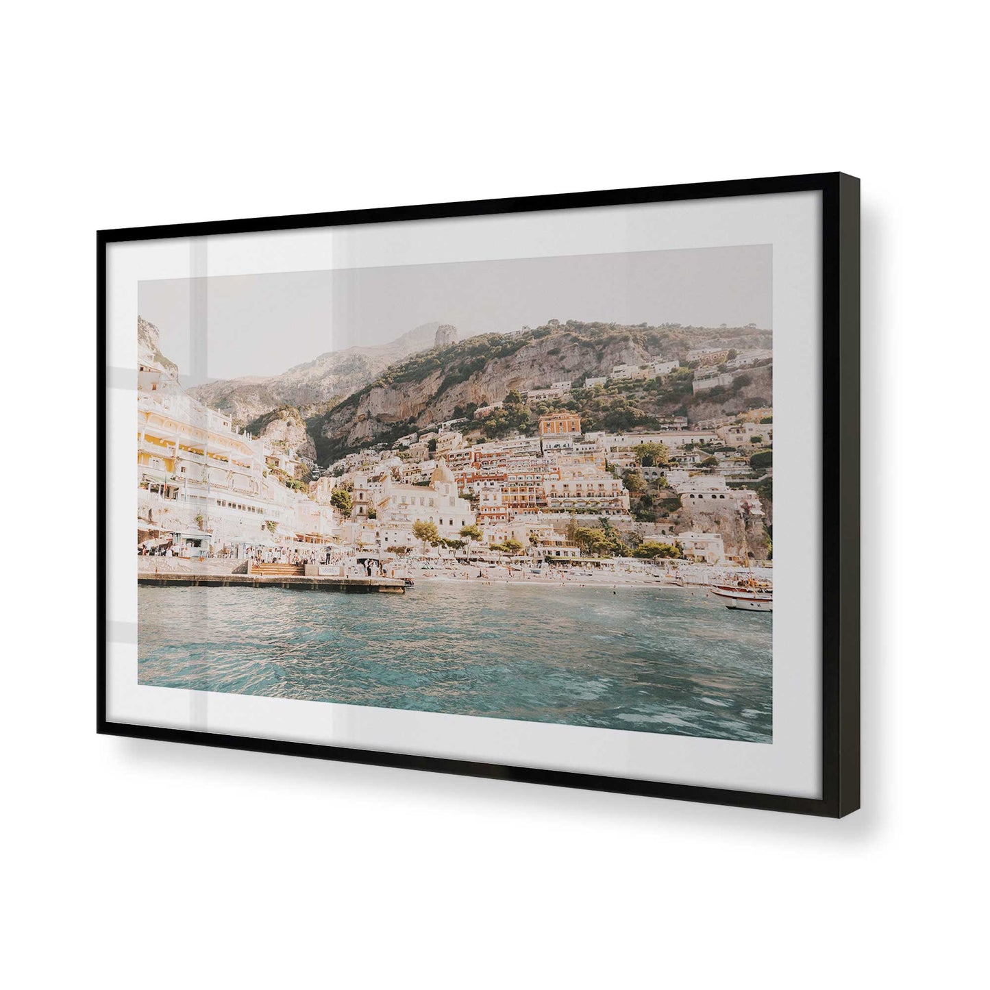 [Color:Satin Black], Picture of art in a Satin Black frame of the corner
