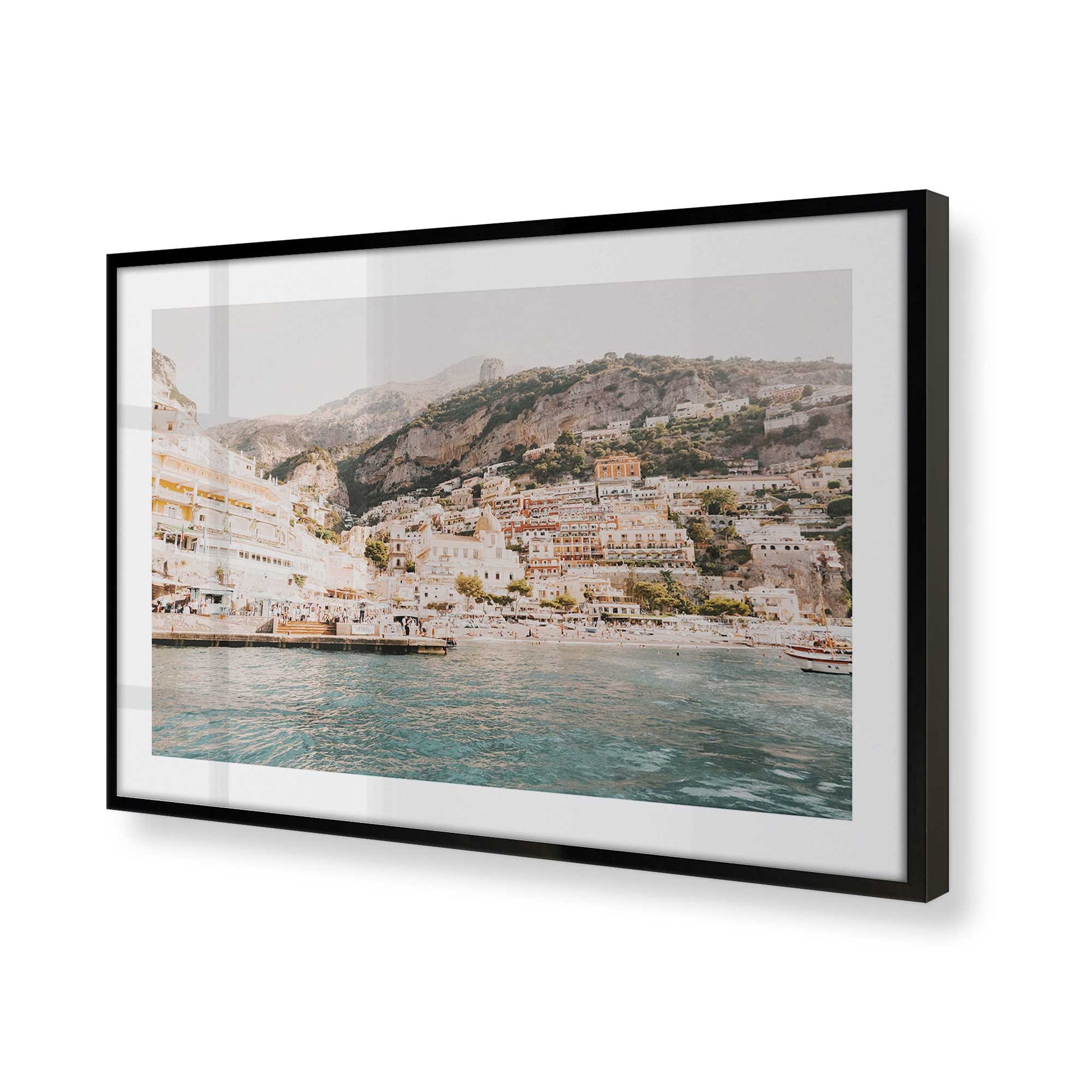 [Color:Satin Black], Picture of art in a Satin Black frame of the corner