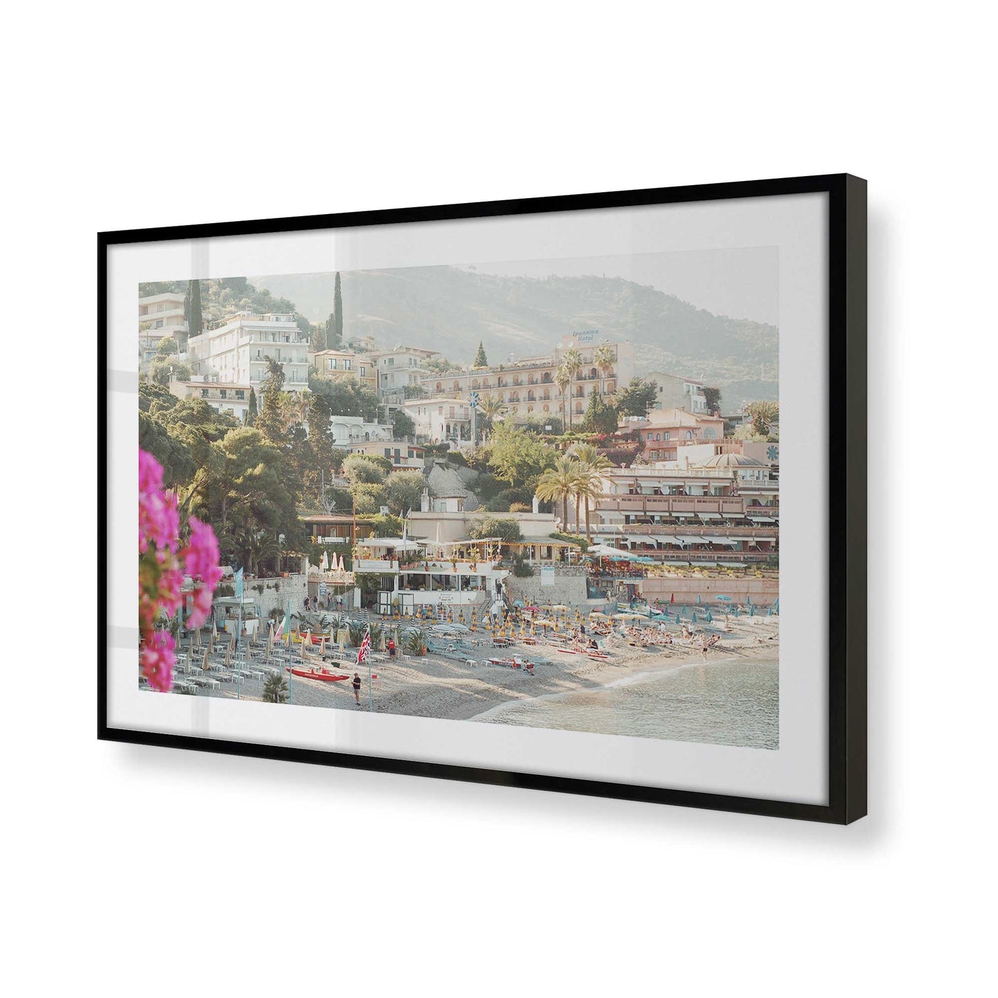 [Color:Satin Black], Picture of art in a Satin Black frame of the corner