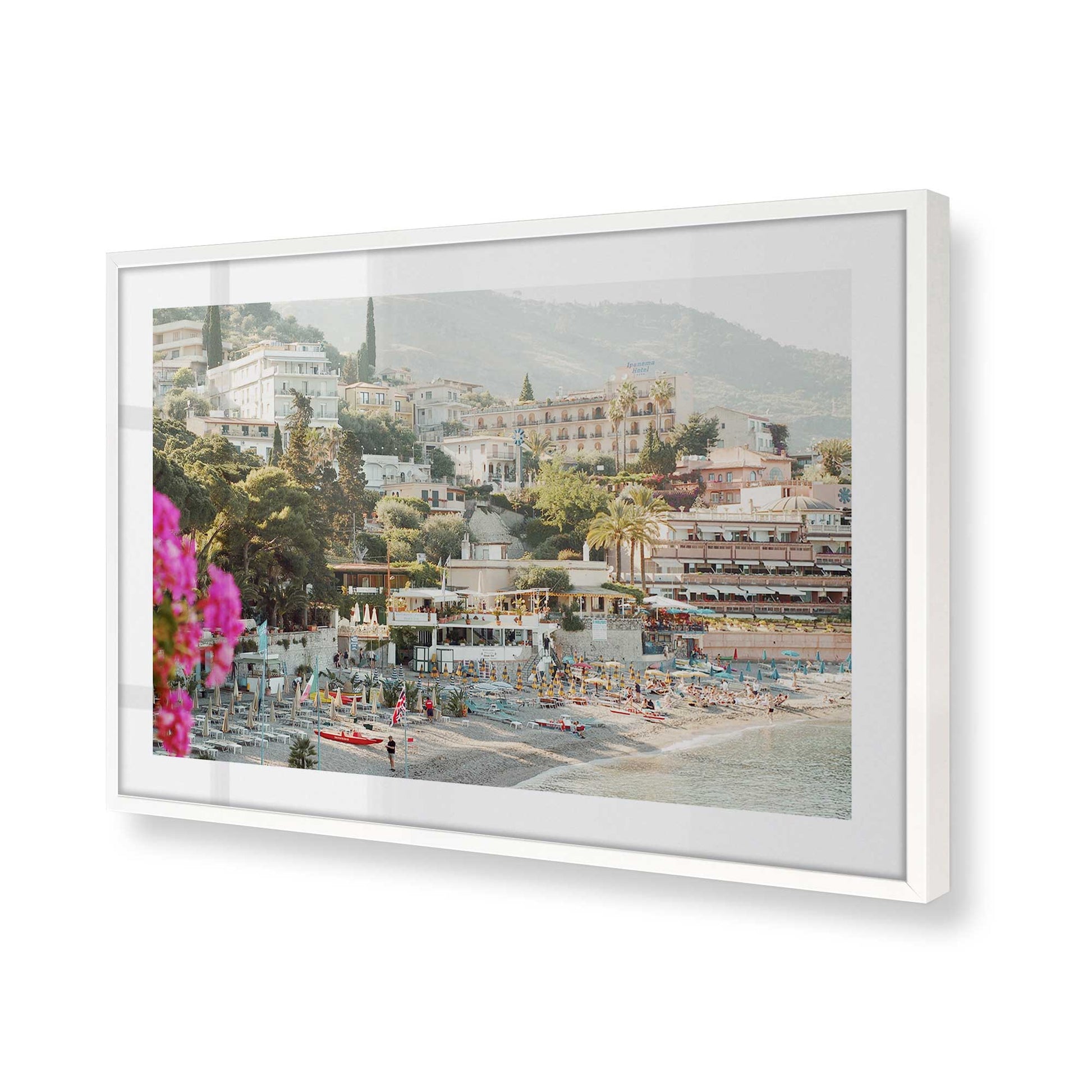 [Color:Opaque White], Picture of art in a Opaque White frame of the corner