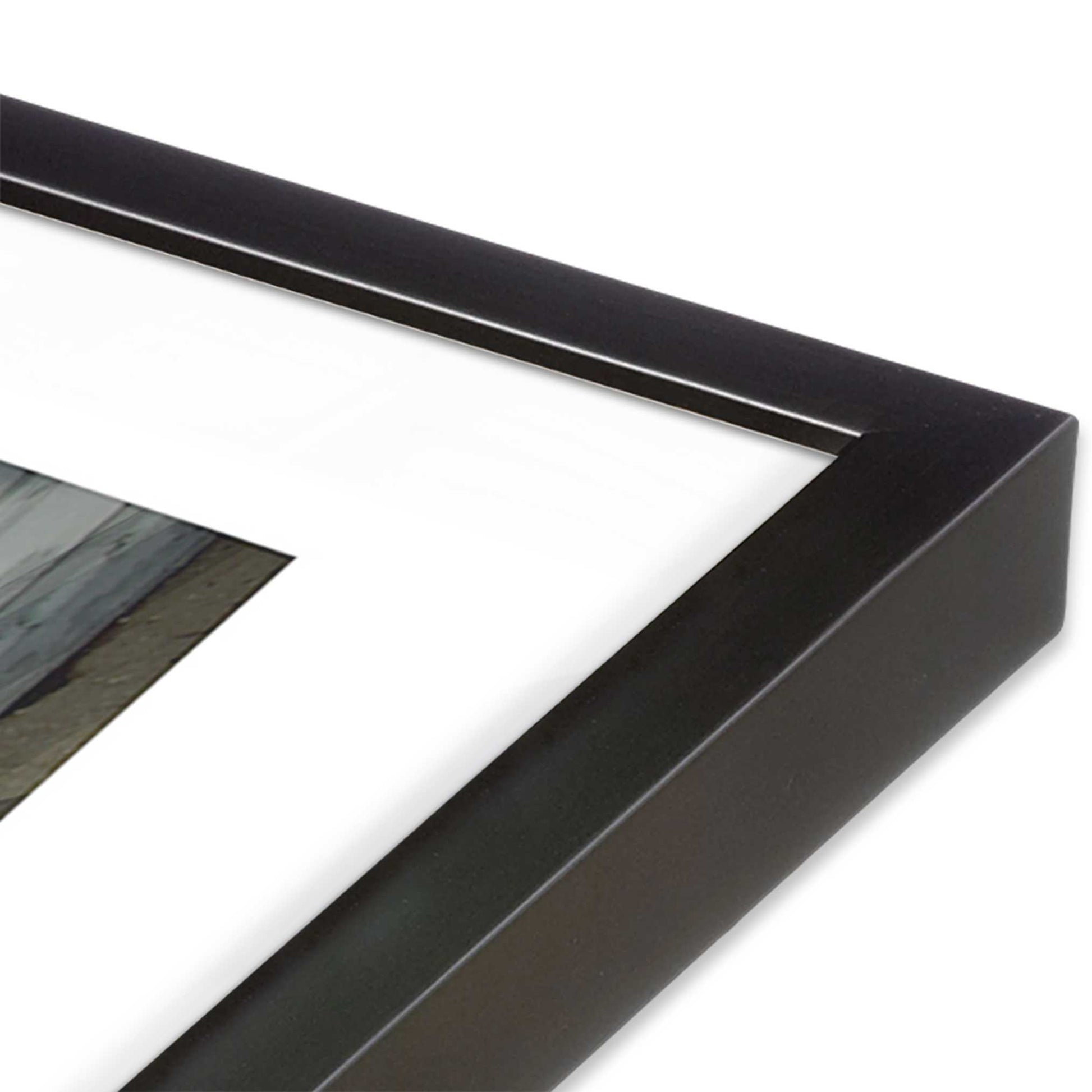 [Color:Weathered Zinc], Picture of art in a Weathered Zinc frame at an angle