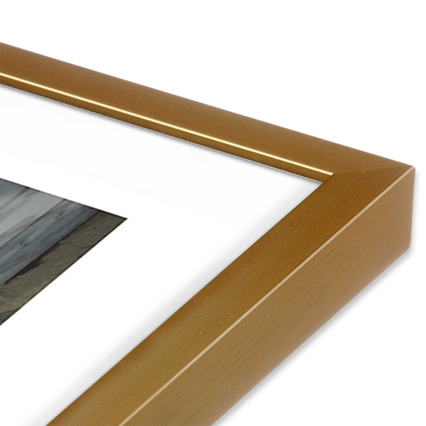 [Color:Polished Gold], Picture of art in a Polished Gold frame at an angle