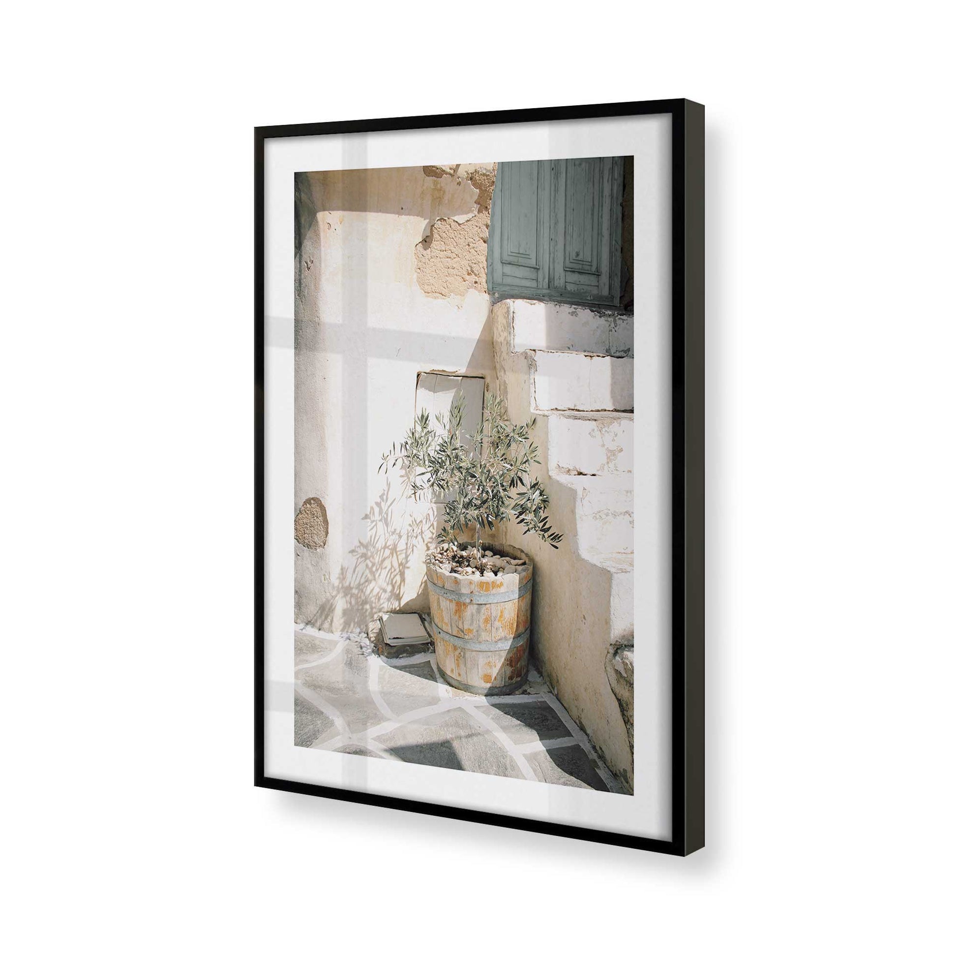 [Color:Satin Black], Picture of art in a Satin Black frame of the corner
