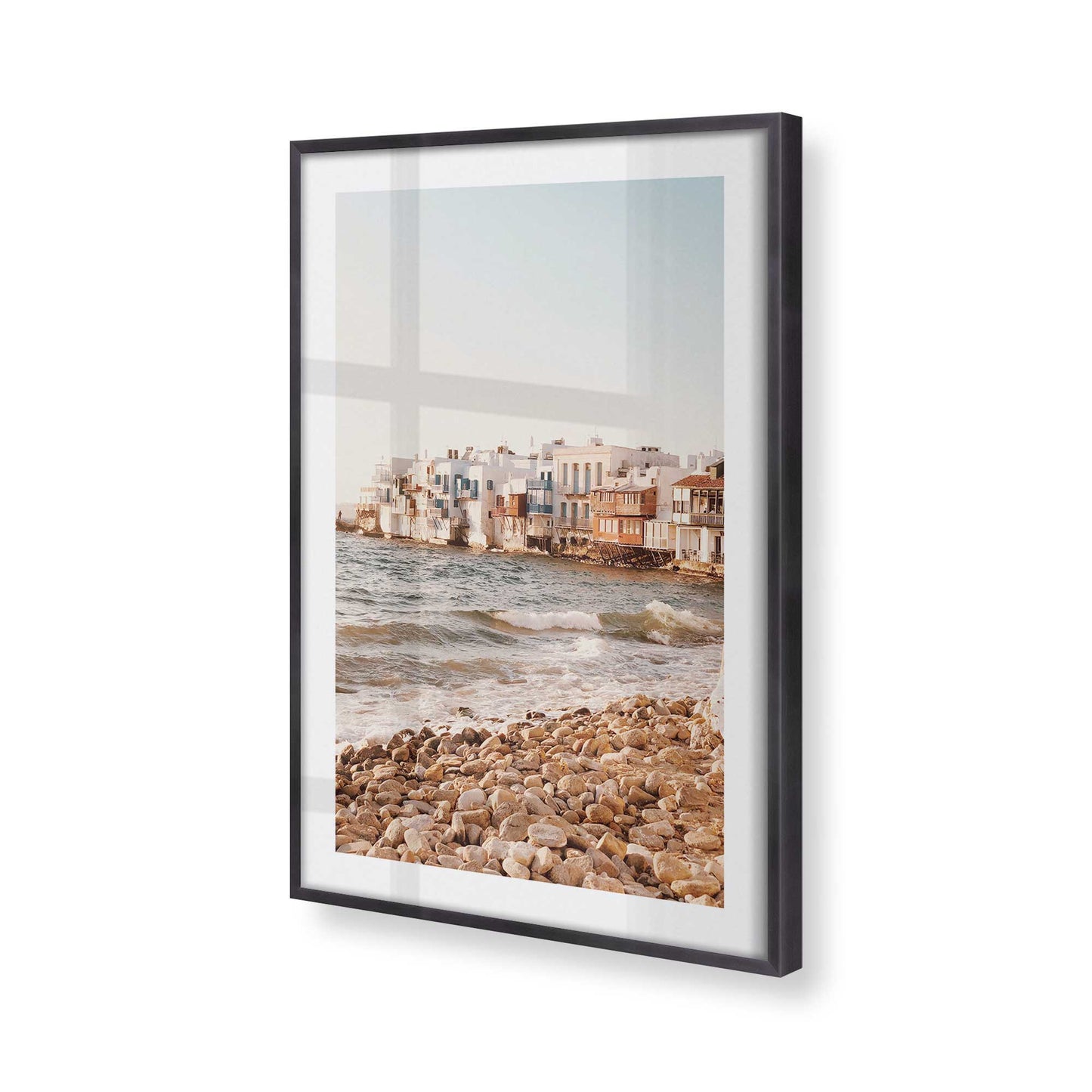 [Color:Weathered Zinc], Picture of art in a Weathered Zinc frame of the corner