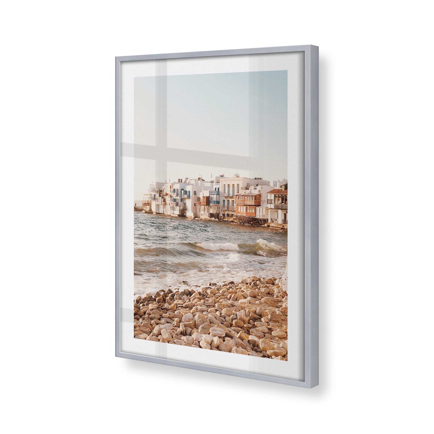 [Color:Polished Chrome], Picture of art in a Polished Chrome frame of the corner