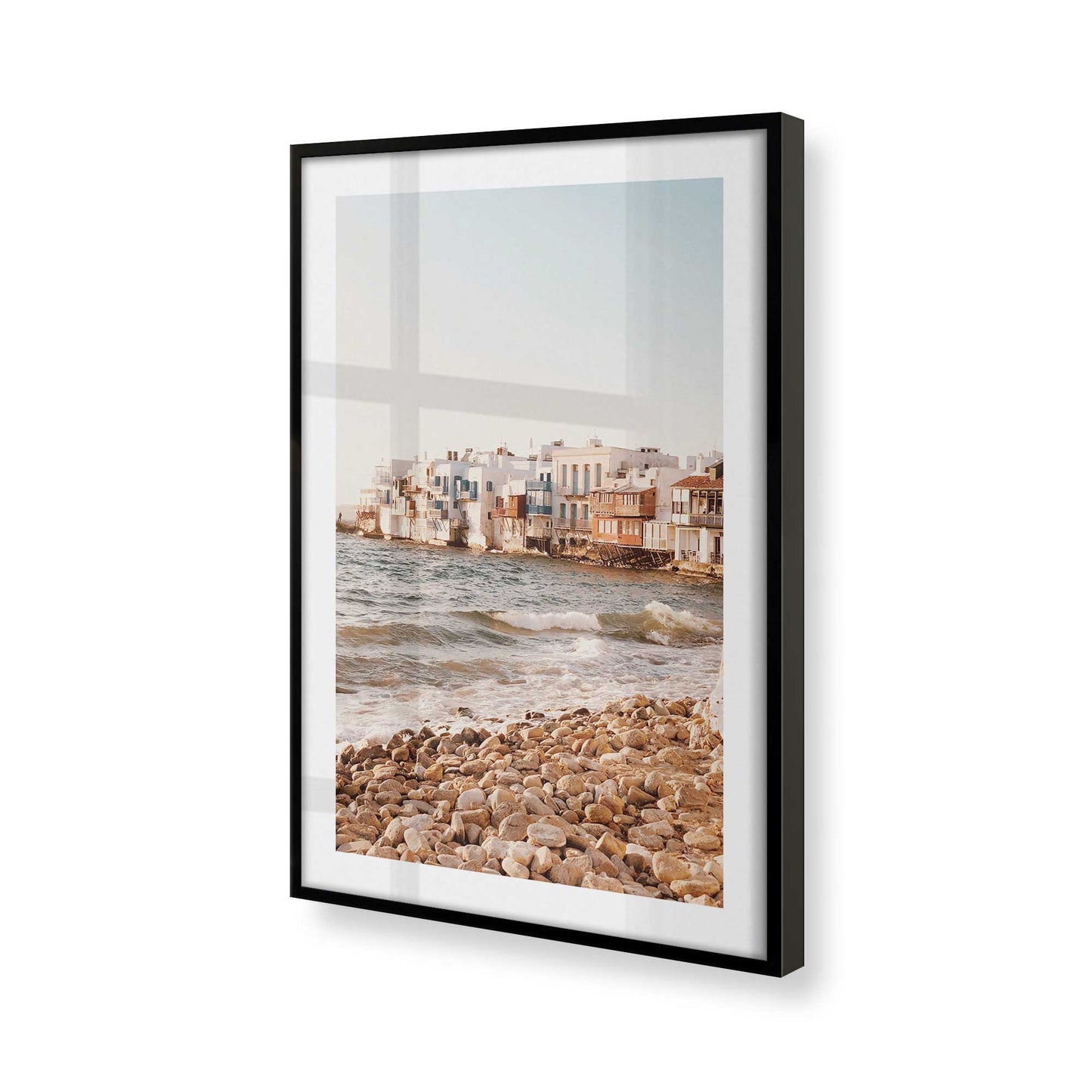 [Color:Satin Black], Picture of art in a Satin Black frame of the corner