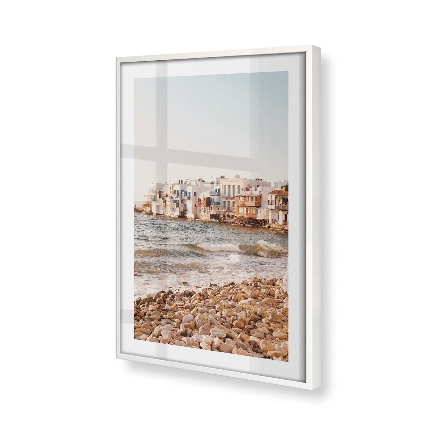 [Color:Opaque White], Picture of art in a Opaque White frame of the corner