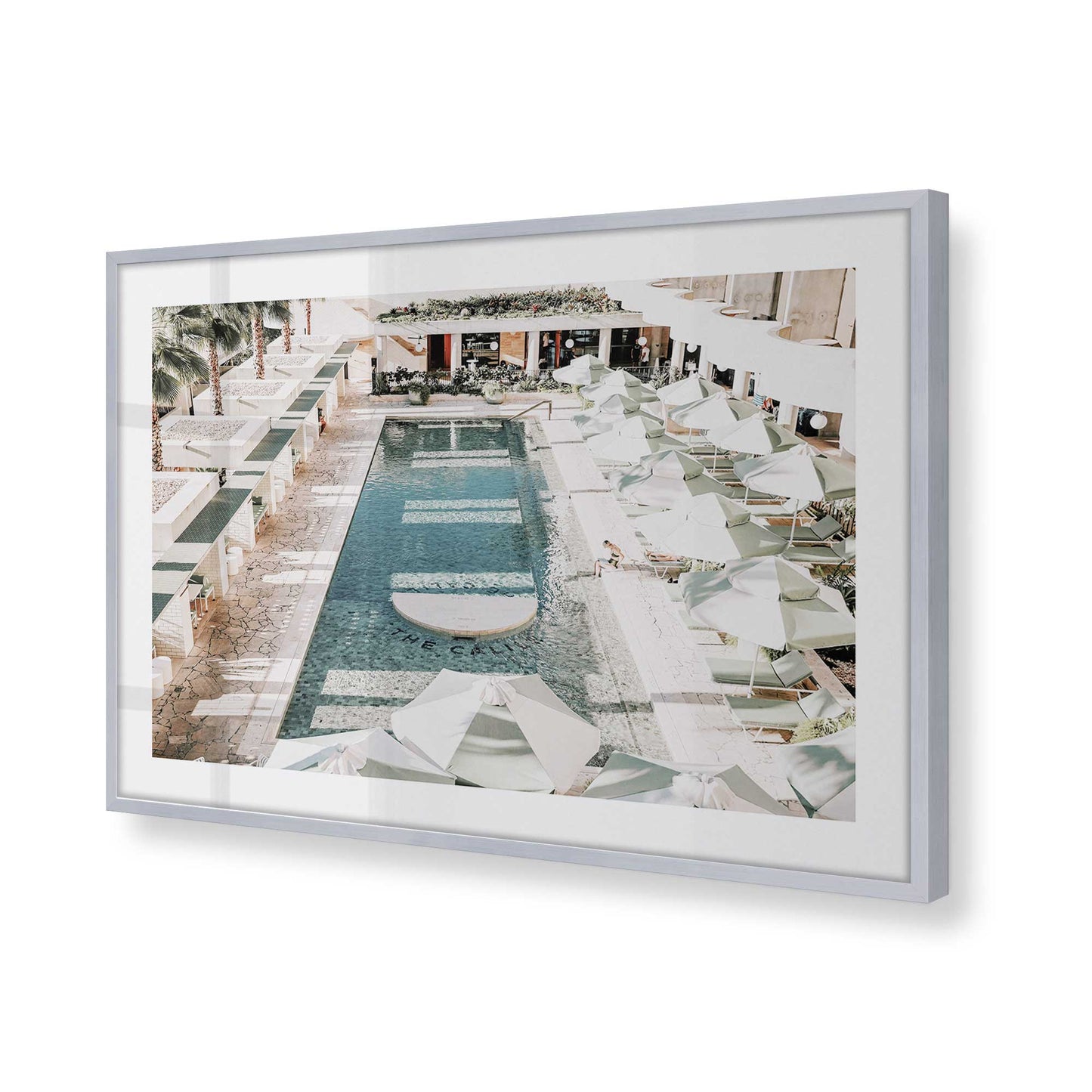 [Color:Polished Chrome], Picture of art in a Polished Chrome frame of the corner