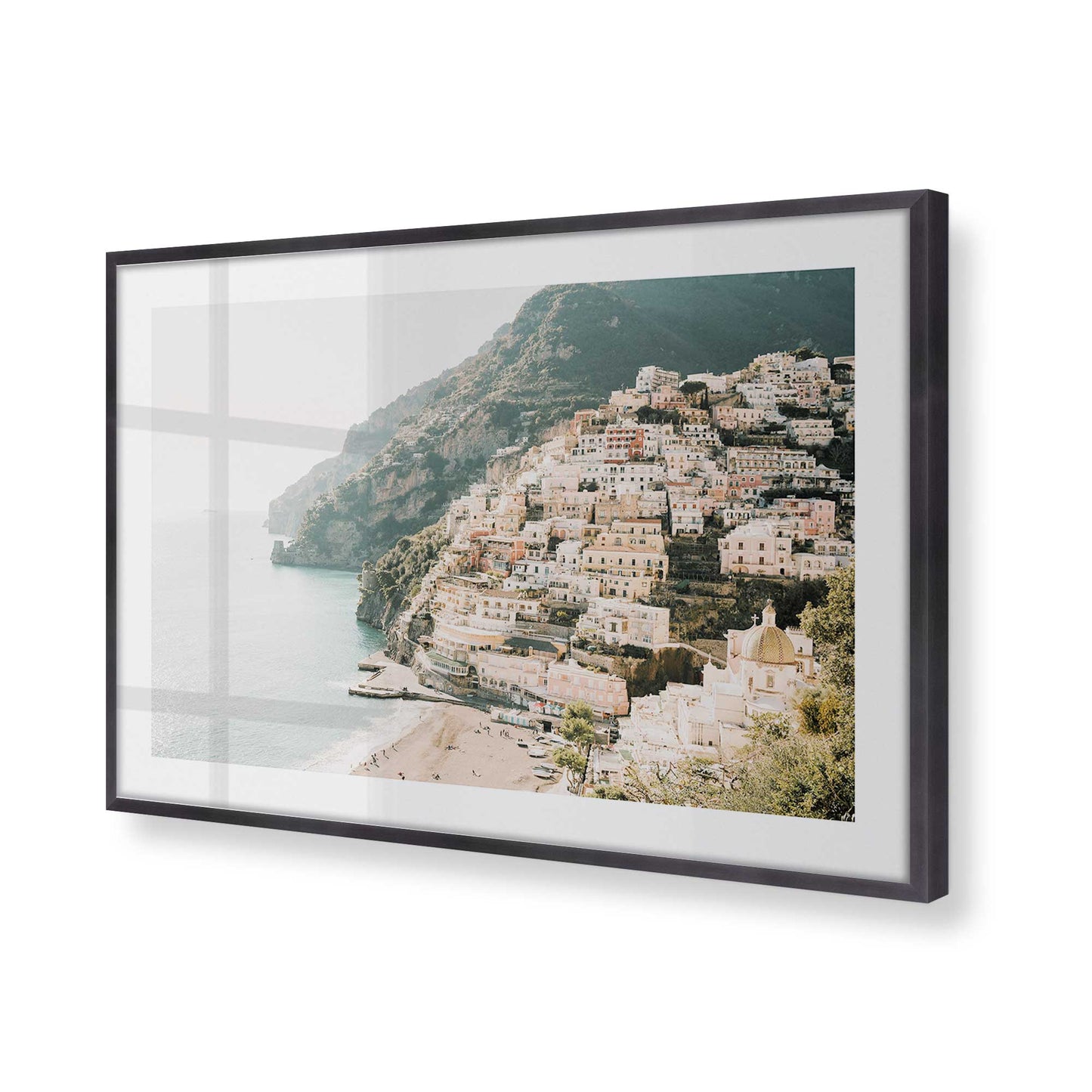 [Color:Weathered Zinc], Picture of art in a Weathered Zinc frame of the corner