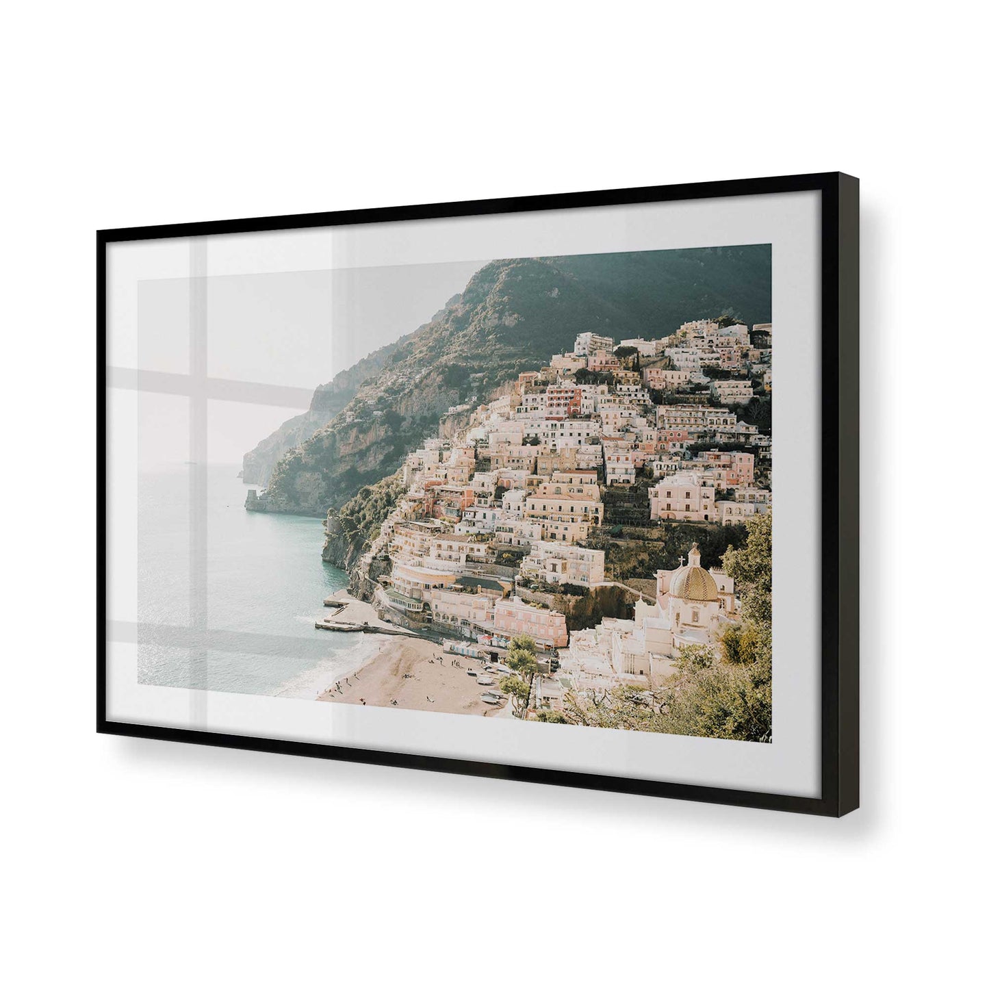 [Color:Satin Black], Picture of art in a Satin Black frame of the corner