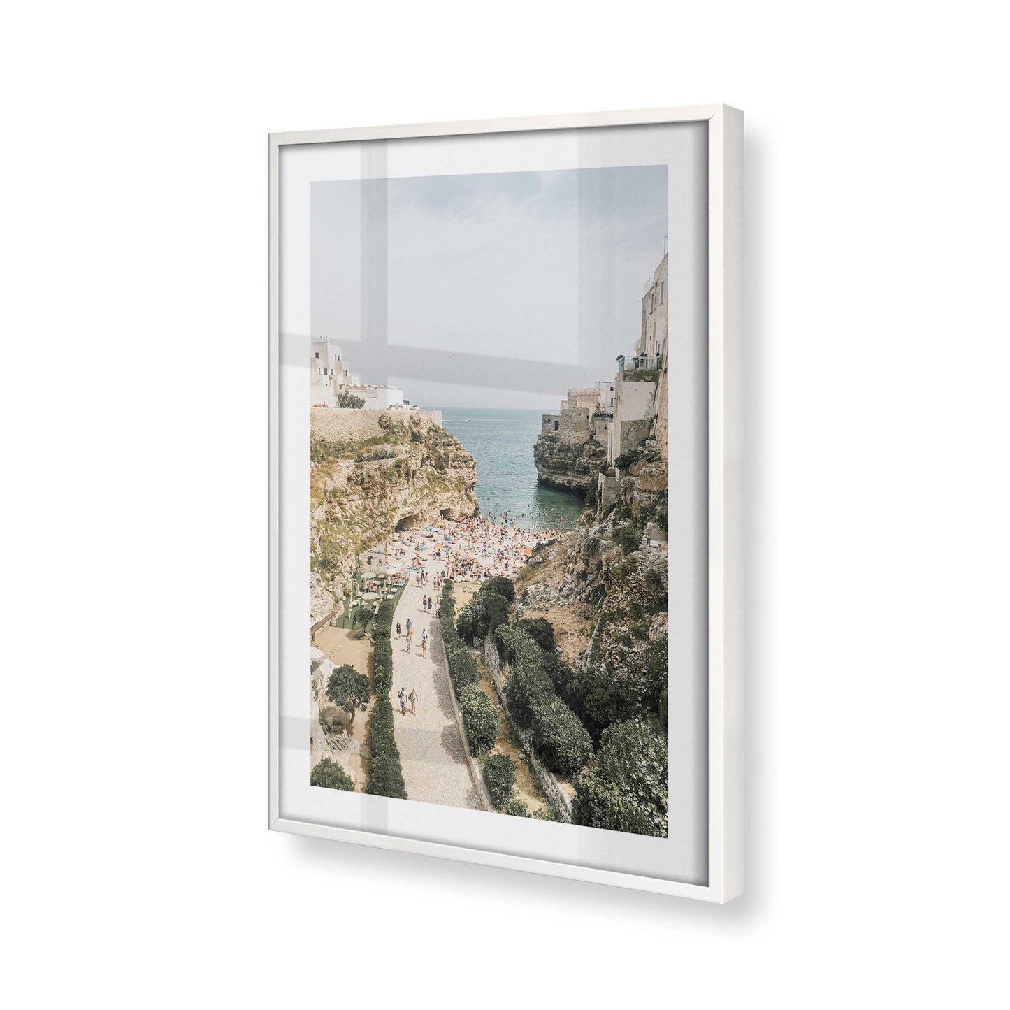 [Color:Opaque White], Picture of art in a Opaque White frame of the corner