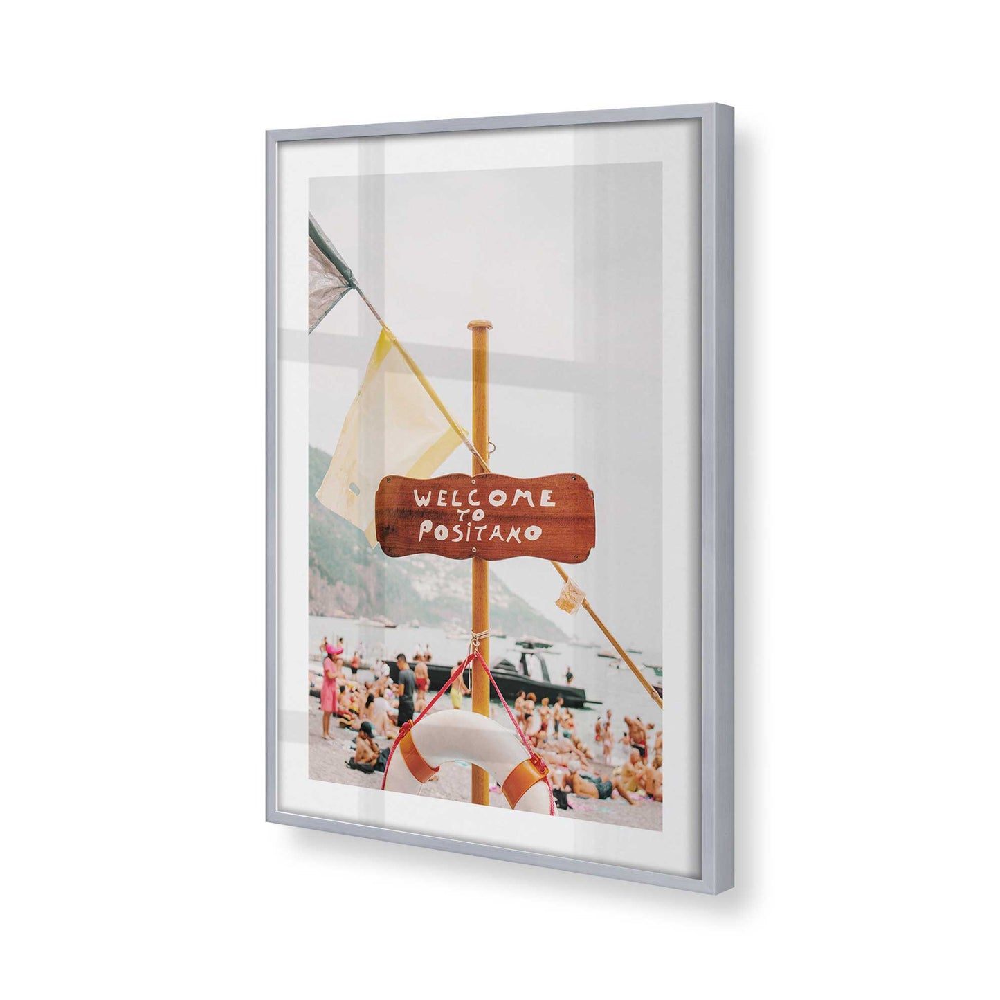[Color:Polished Chrome], Picture of art in a Polished Chrome frame of the corner