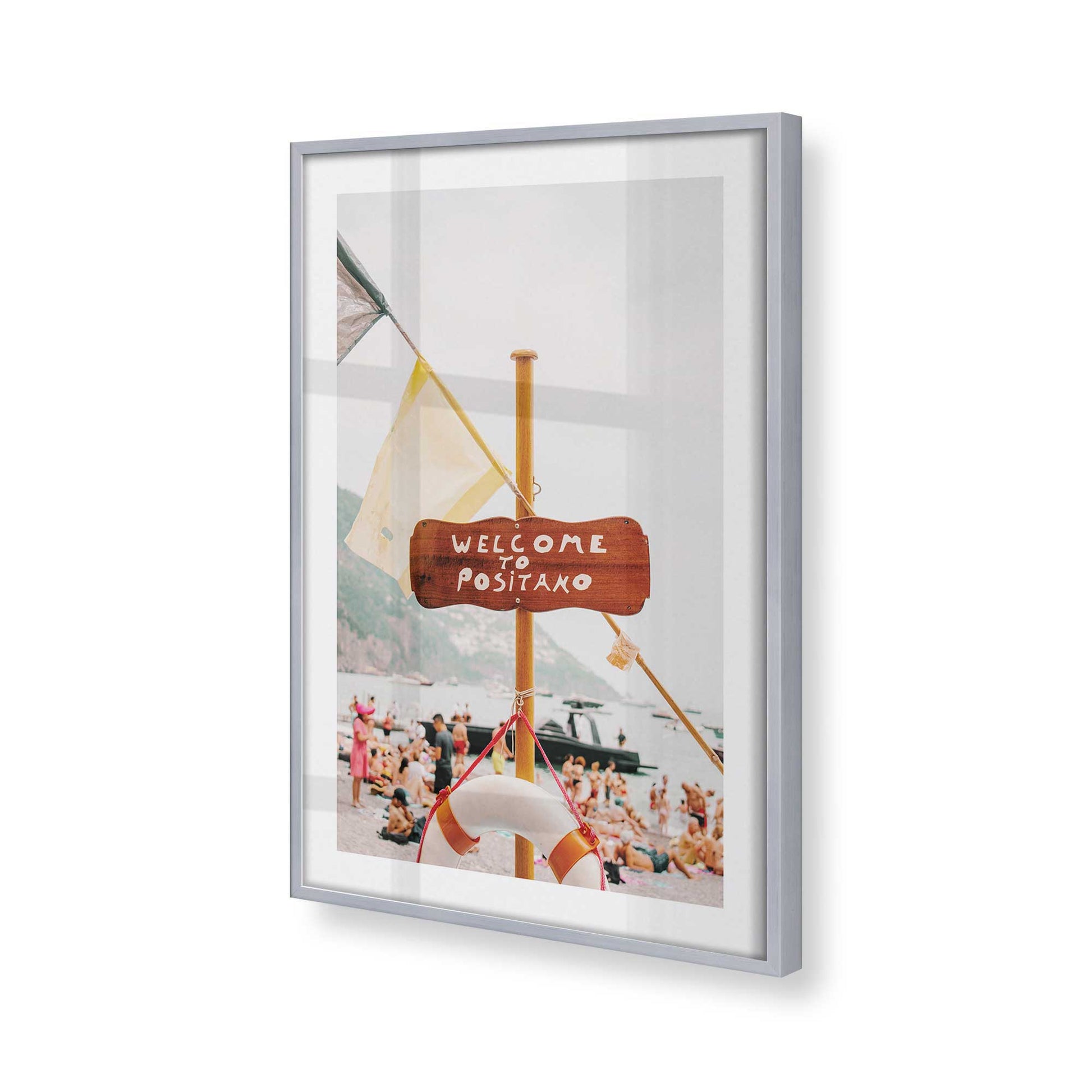 [Color:Polished Chrome], Picture of art in a Polished Chrome frame of the corner