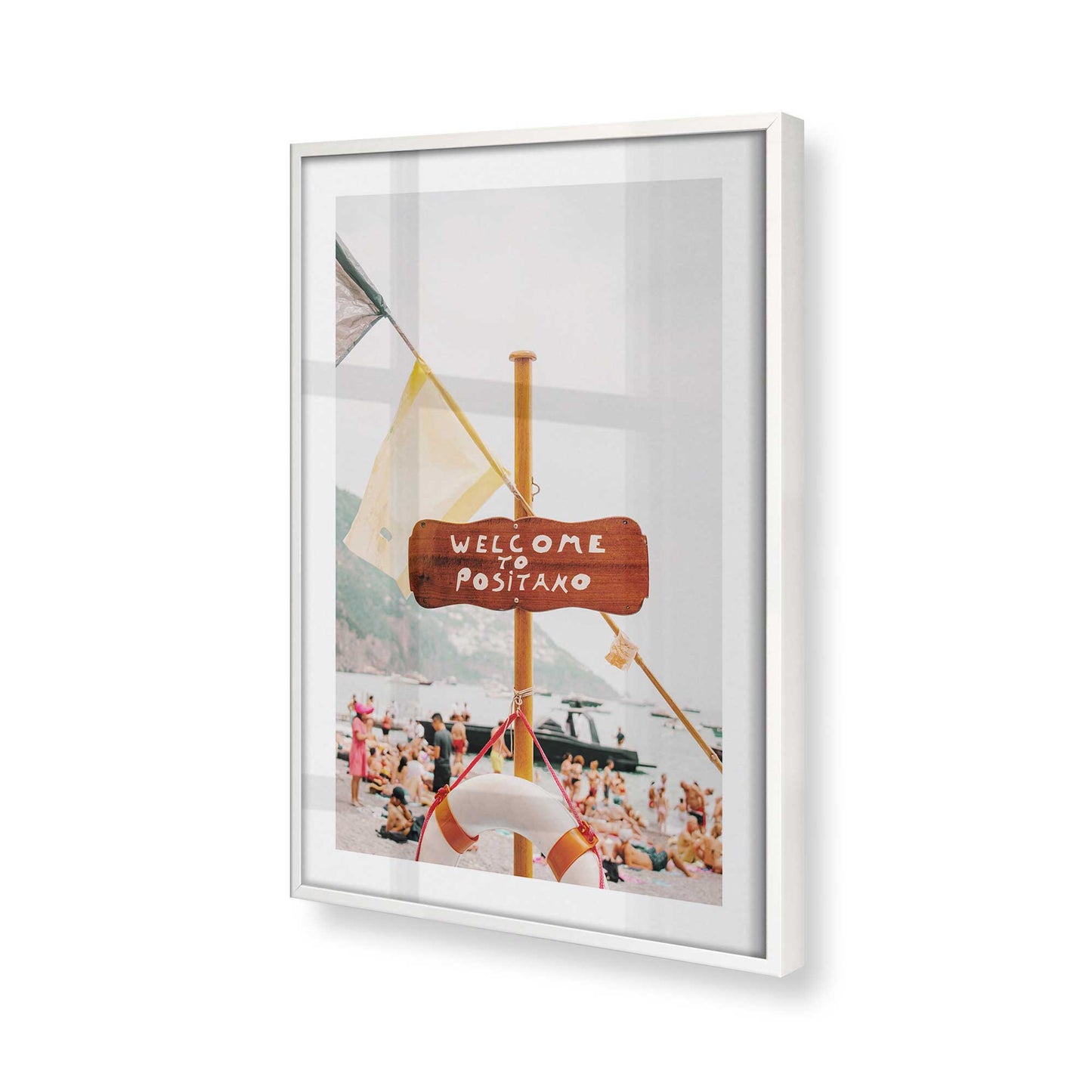[Color:Opaque White], Picture of art in a Opaque White frame of the corner