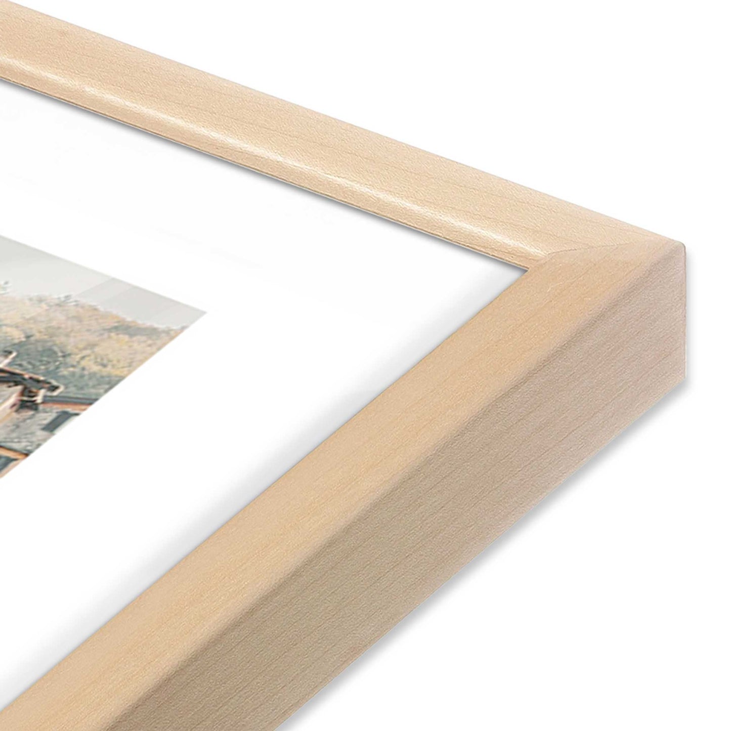 [Color:Raw Maple], Picture of art in a Raw Maple frame at an angle