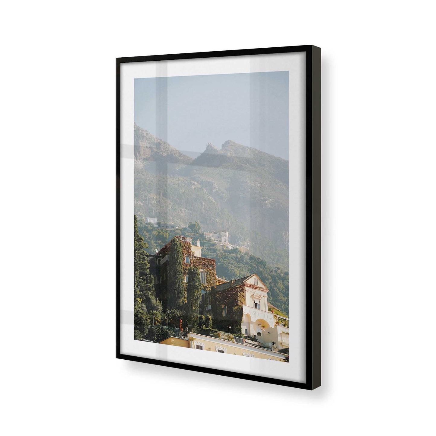 [Color:Satin Black], Picture of art in a Satin Black frame of the corner