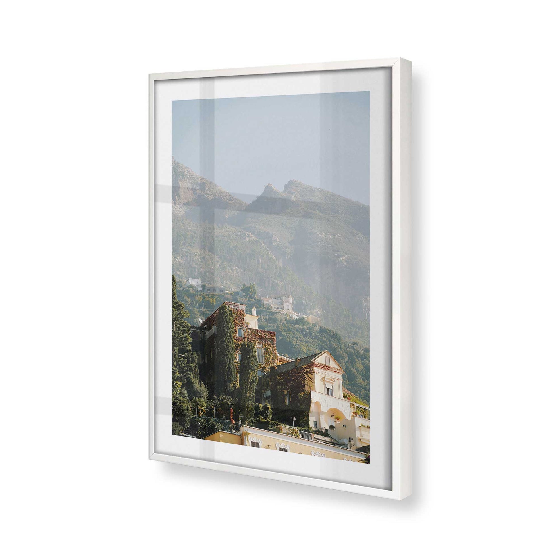 [Color:Opaque White], Picture of art in a Opaque White frame of the corner