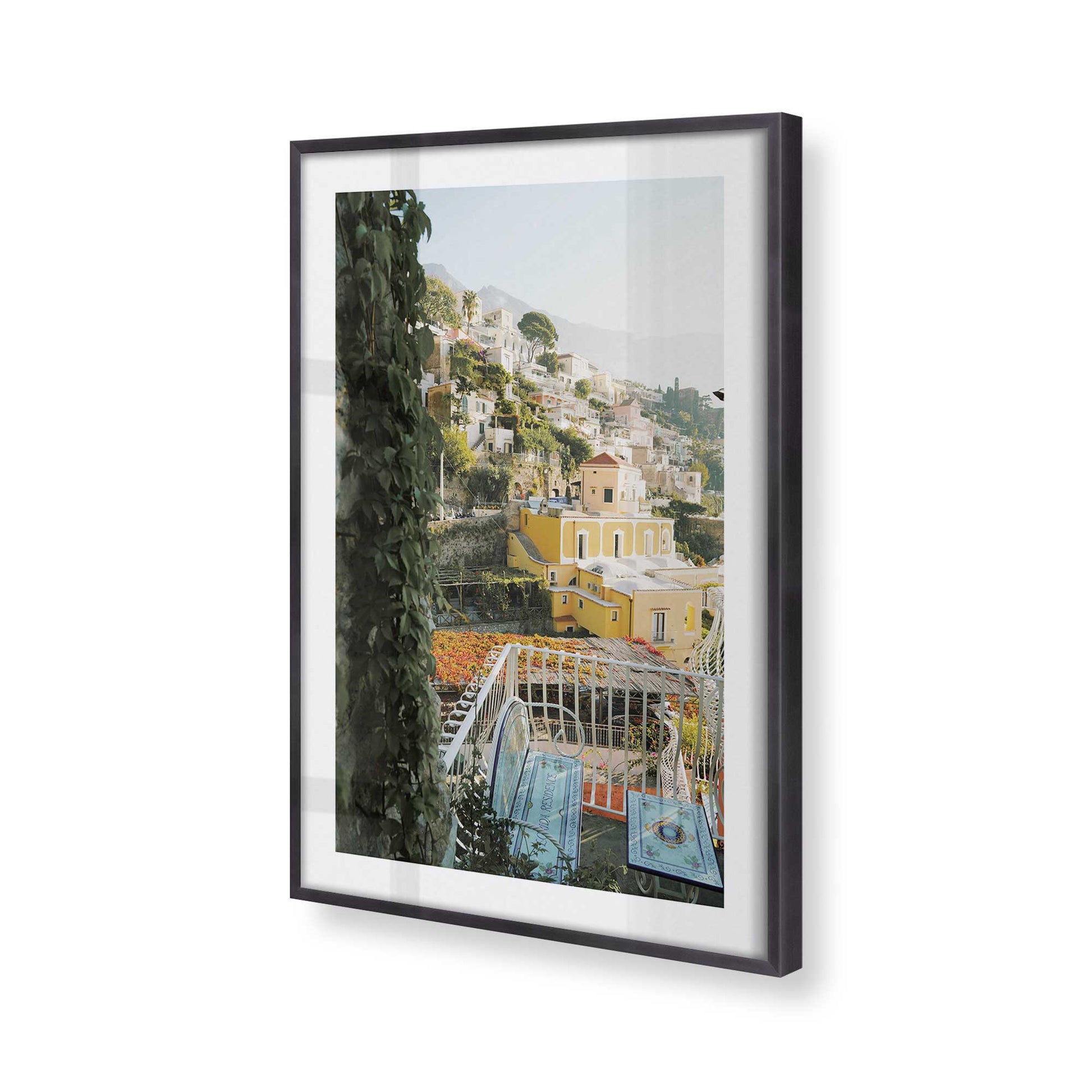[Color:Weathered Zinc], Picture of art in a Weathered Zinc frame of the corner