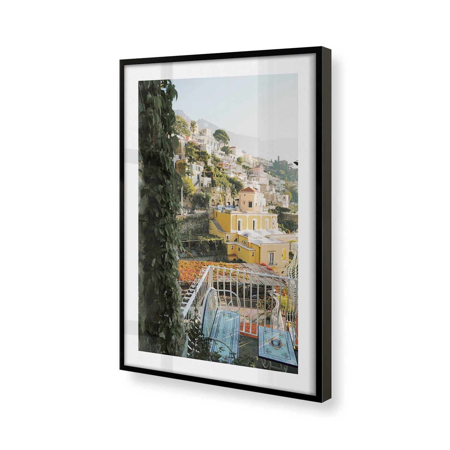 [Color:Satin Black], Picture of art in a Satin Black frame of the corner