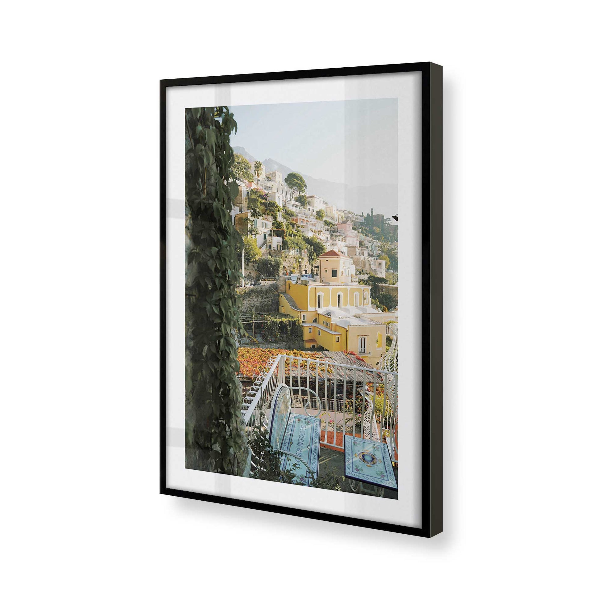 [Color:Satin Black], Picture of art in a Satin Black frame of the corner