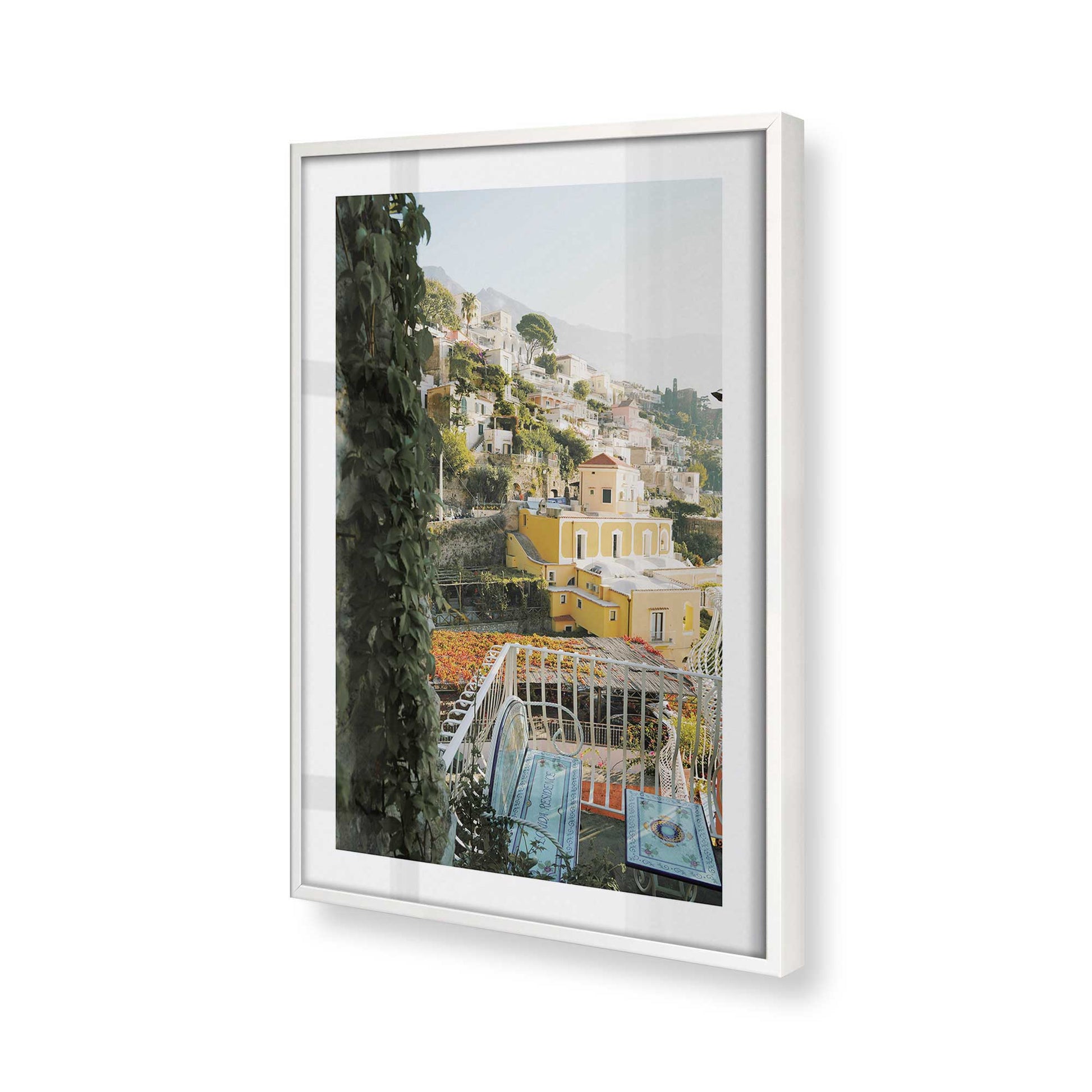 [Color:Opaque White], Picture of art in a Opaque White frame of the corner