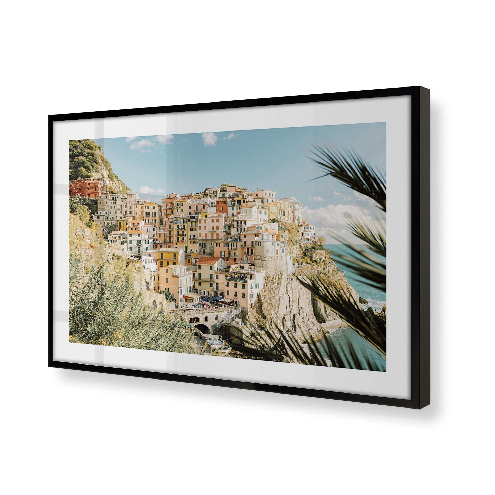 [Color:Satin Black], Picture of art in a Satin Black frame of the corner