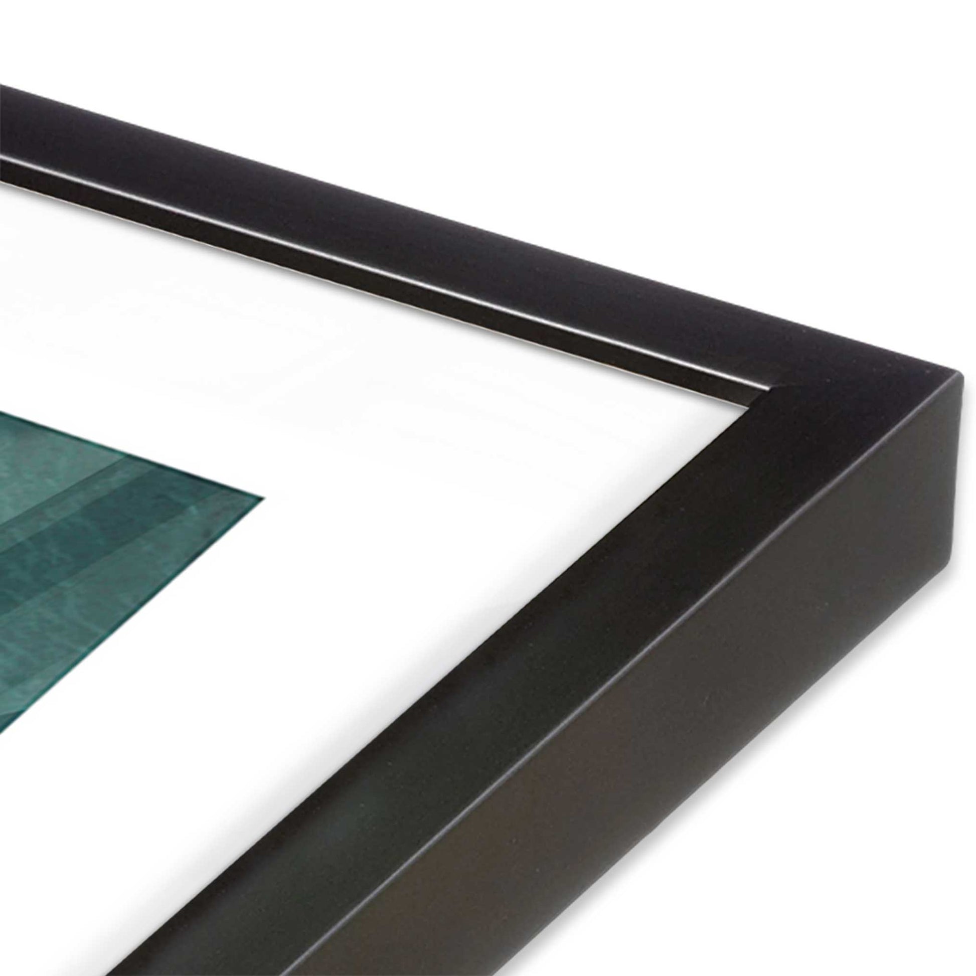 [Color:Weathered Zinc], Picture of art in a Weathered Zinc frame at an angle
