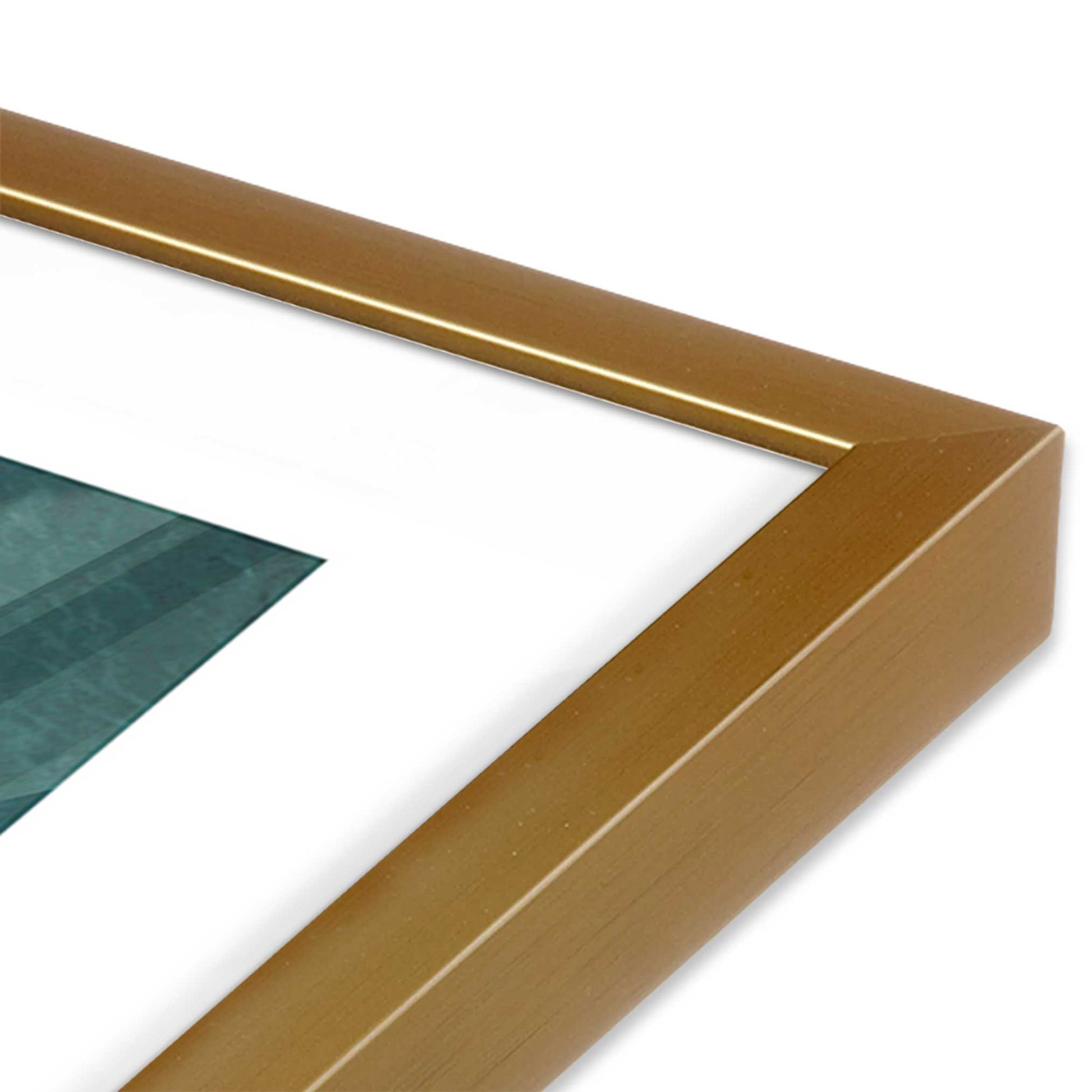 [Color:Polished Gold], Picture of art in a Polished Gold frame at an angle