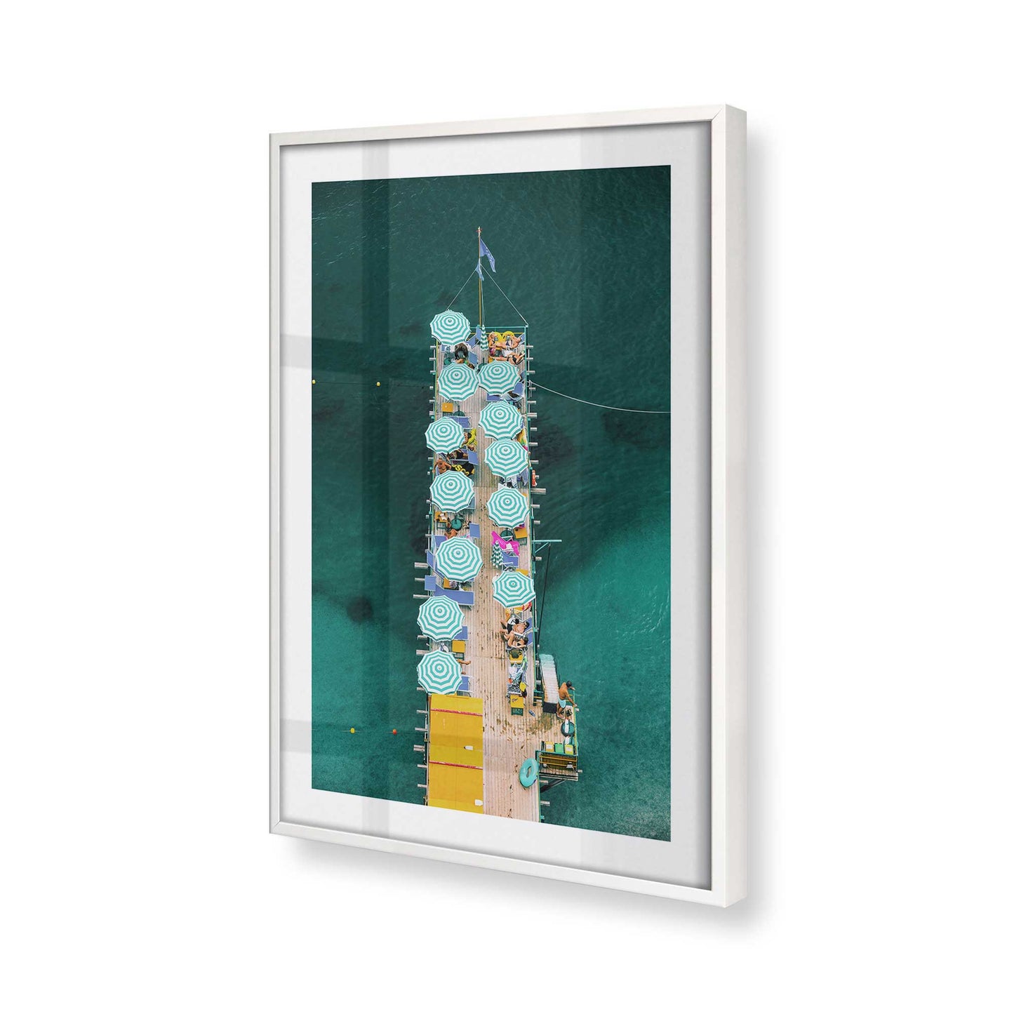 [Color:Opaque White], Picture of art in a Opaque White frame of the corner