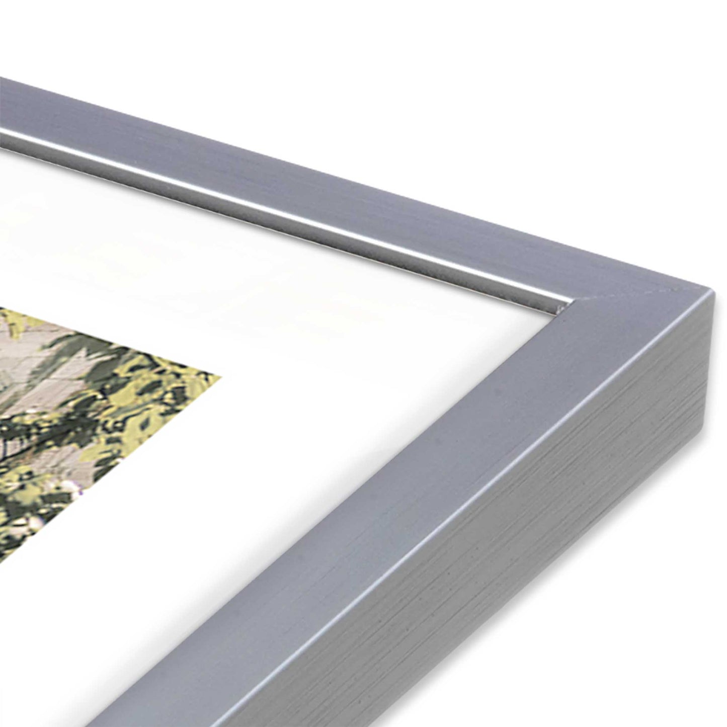 [Color:Polished Chrome], Picture of art in a Polished Chrome frame at an angle