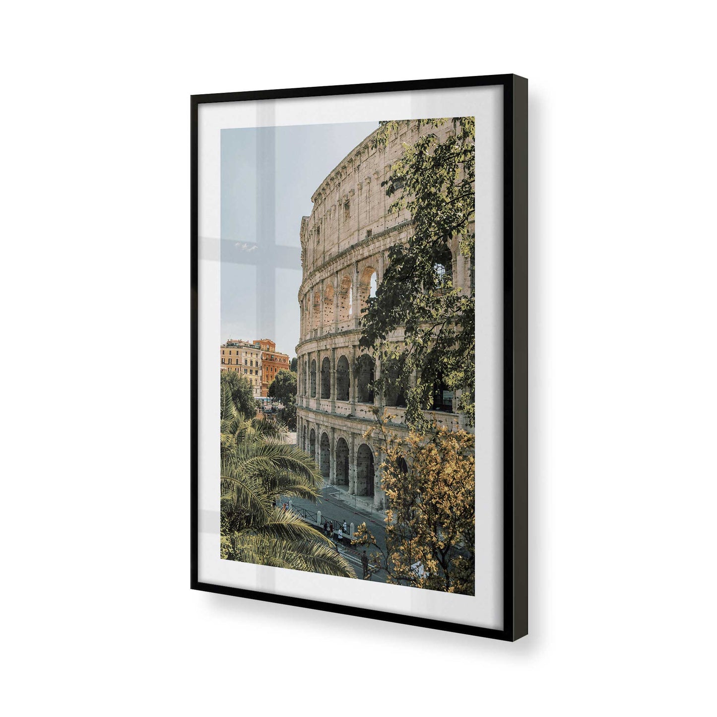 [Color:Satin Black], Picture of art in a Satin Black frame of the corner